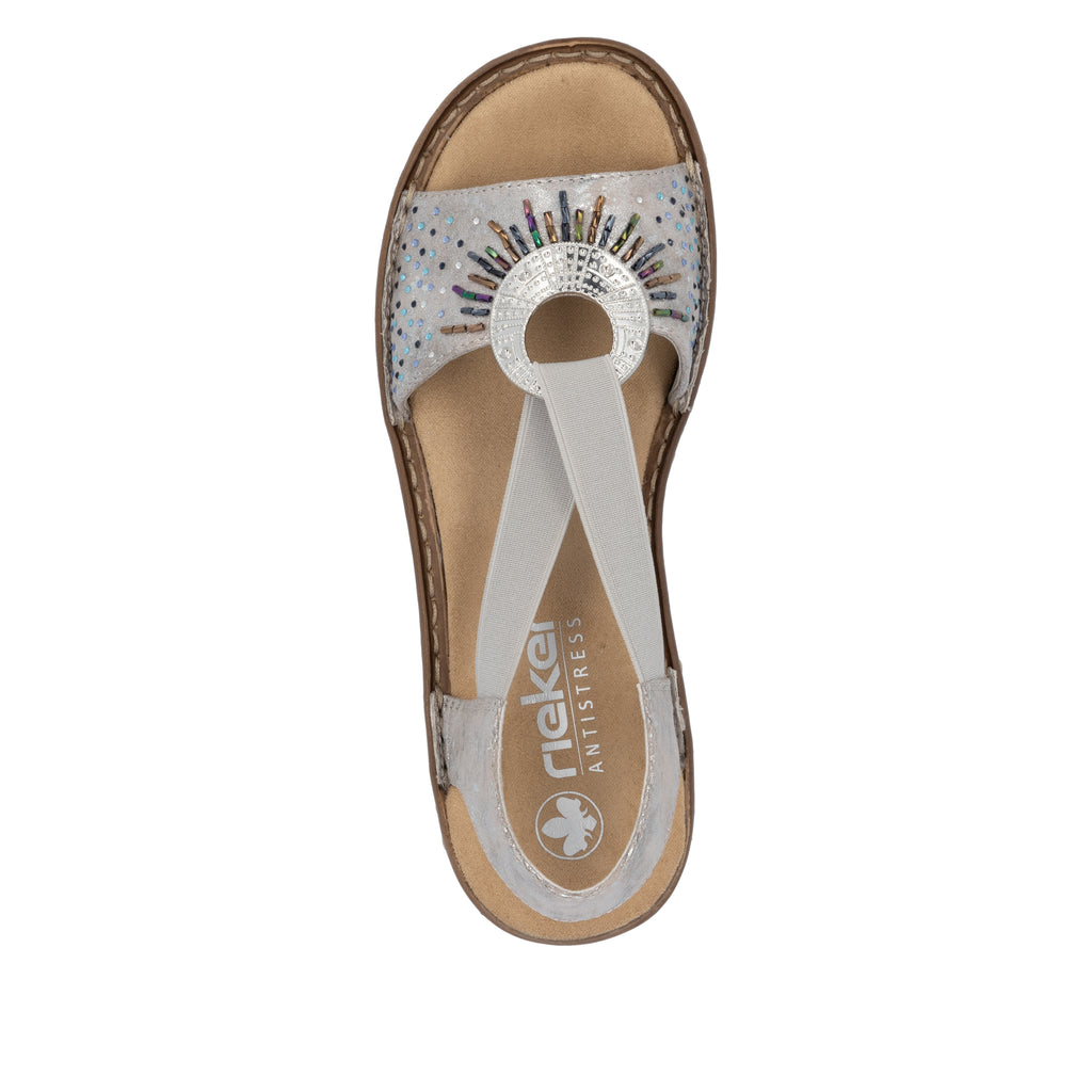 Metallic Elasticated Sandals for Women | Rieker 60880-90