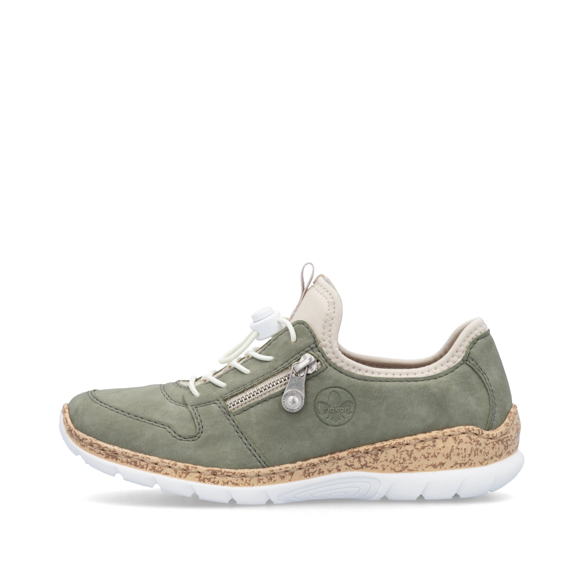 Green Elasticated Shoes for Women | Rieker N42G0-52