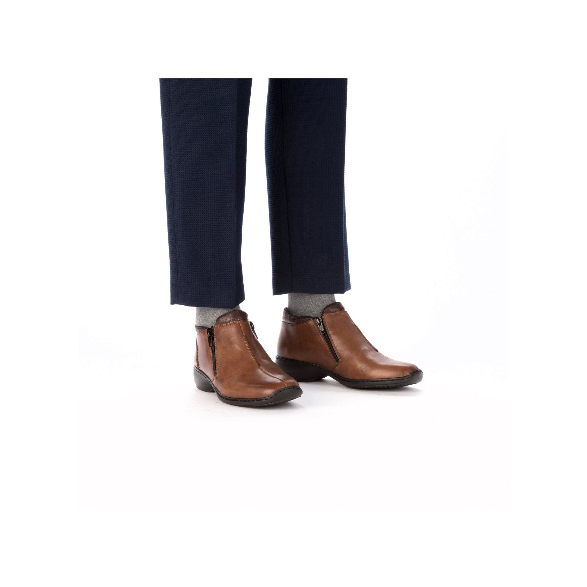 Brown Zip Boots for Women | Rieker L3882-24