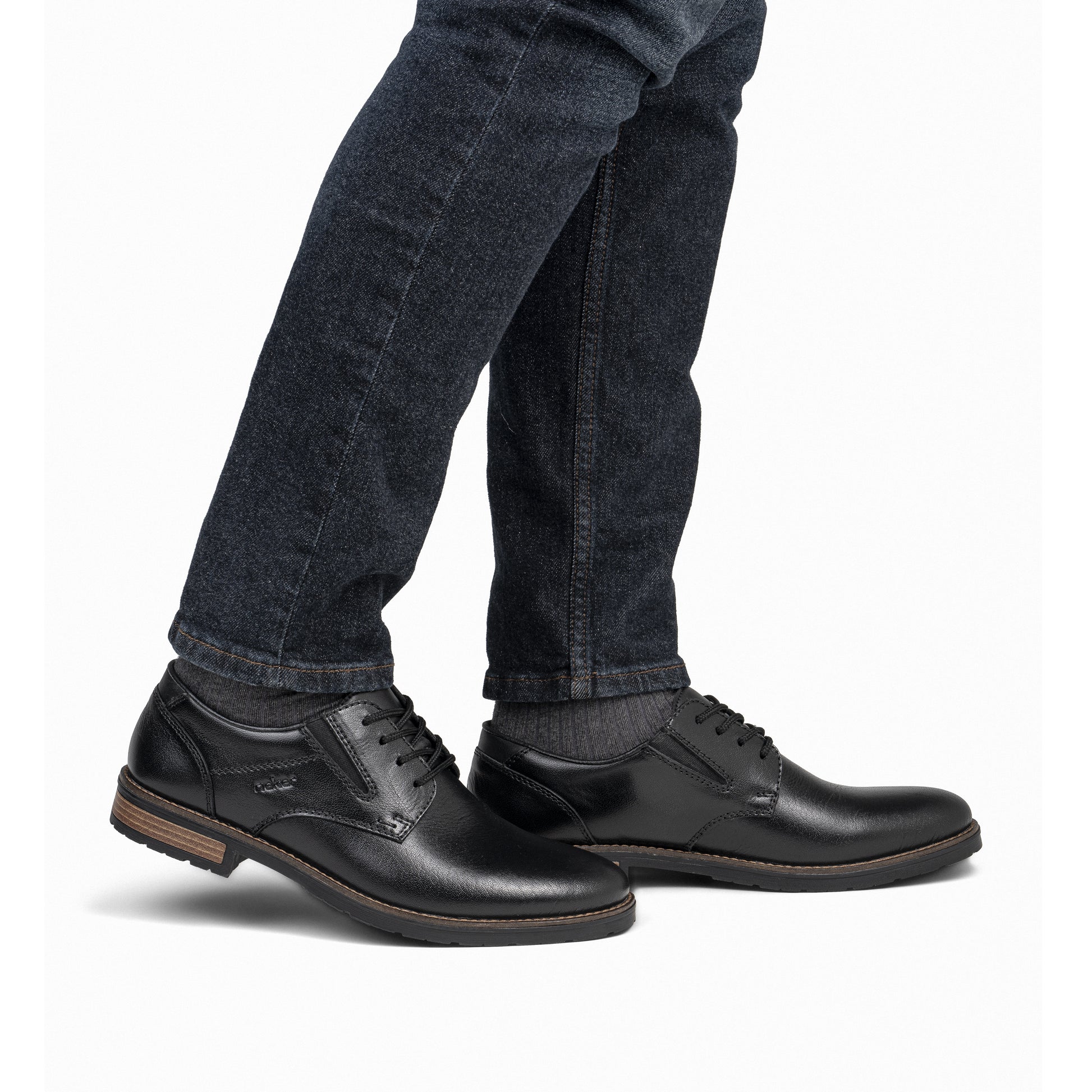 Black Elasticated Shoes for Men | Rieker 14621-00