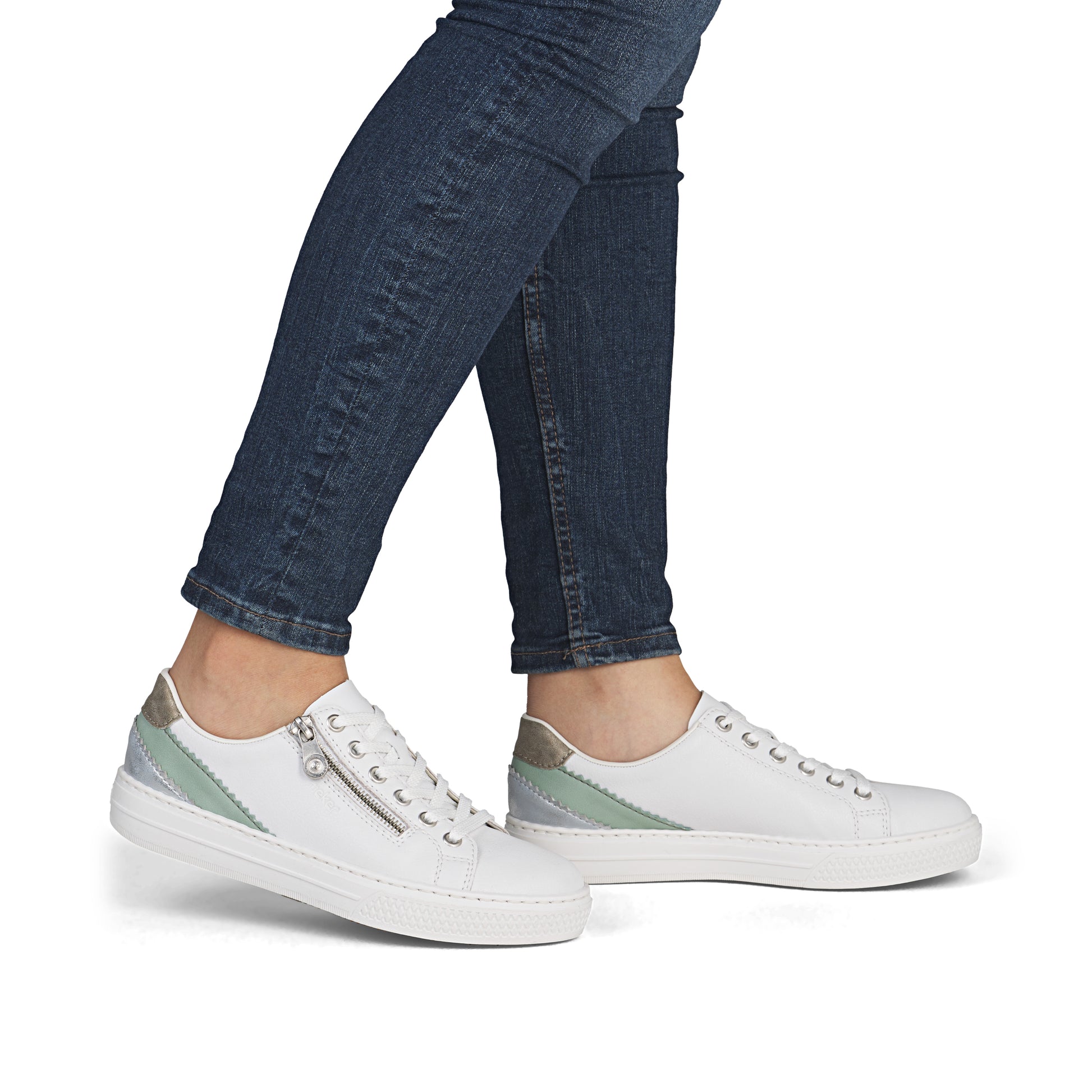White Zip Shoes for Women | Rieker L5900-80