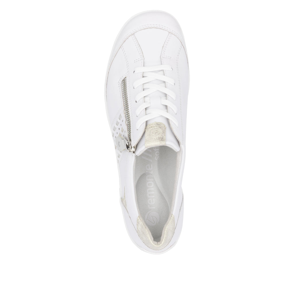White Zip Shoes for Women | Remonte R3404-82