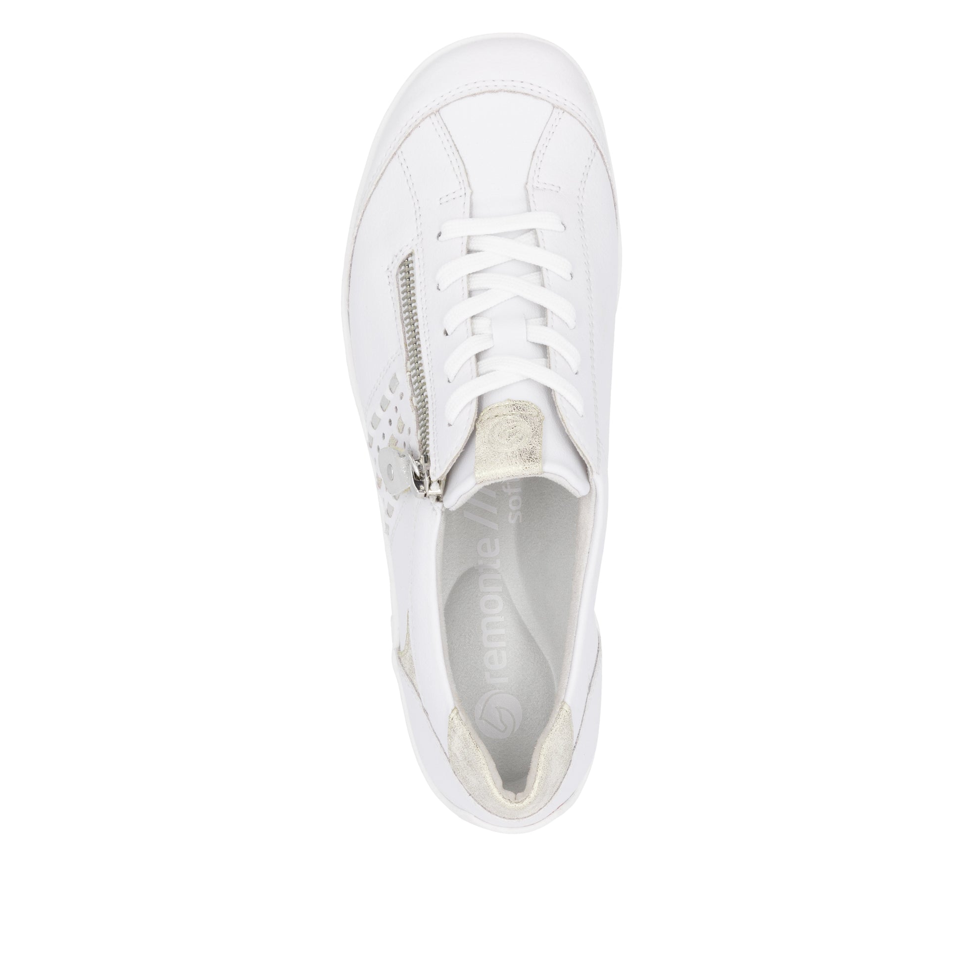White Zip Shoes for Women | Remonte R3404-82