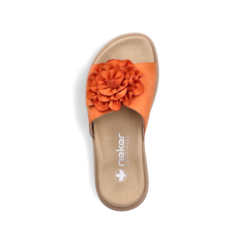 Orange Hook & Loop Sandals for Women | Rieker V1562-38