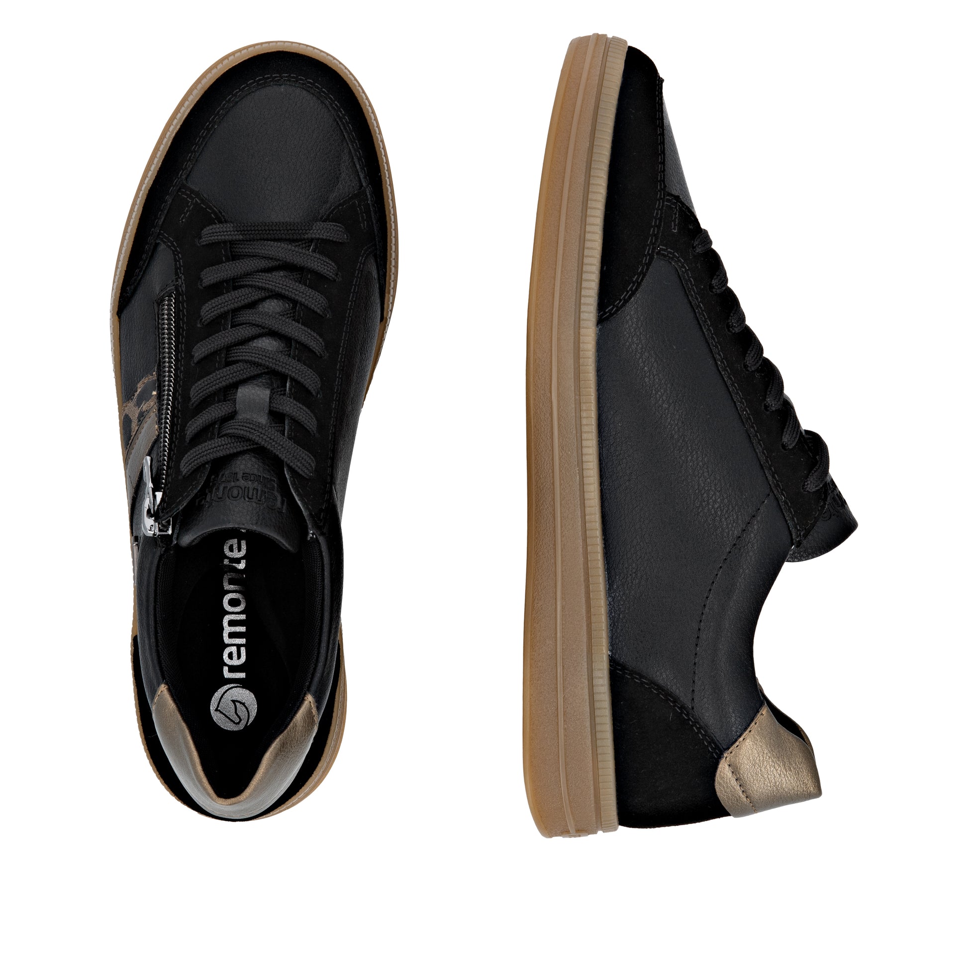 Black Zip Shoes for Women | Remonte D2C04-03