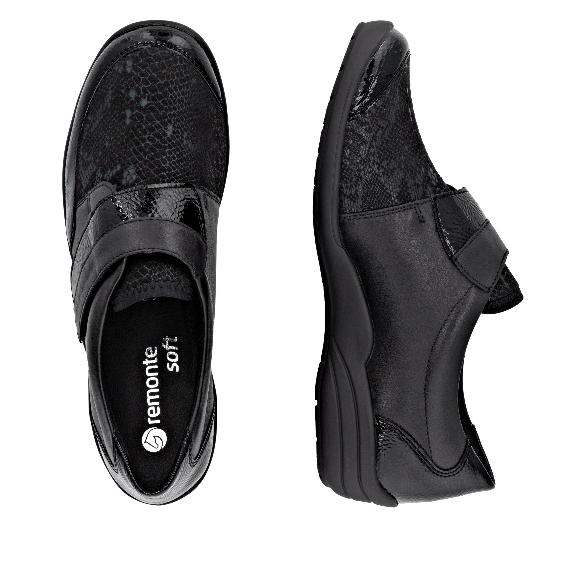 Black Hook & Loop Shoes for Women | Remonte R7600-00