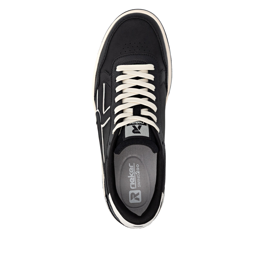 Black Elasticated Shoes for Men | Rieker Sport U1900-00
