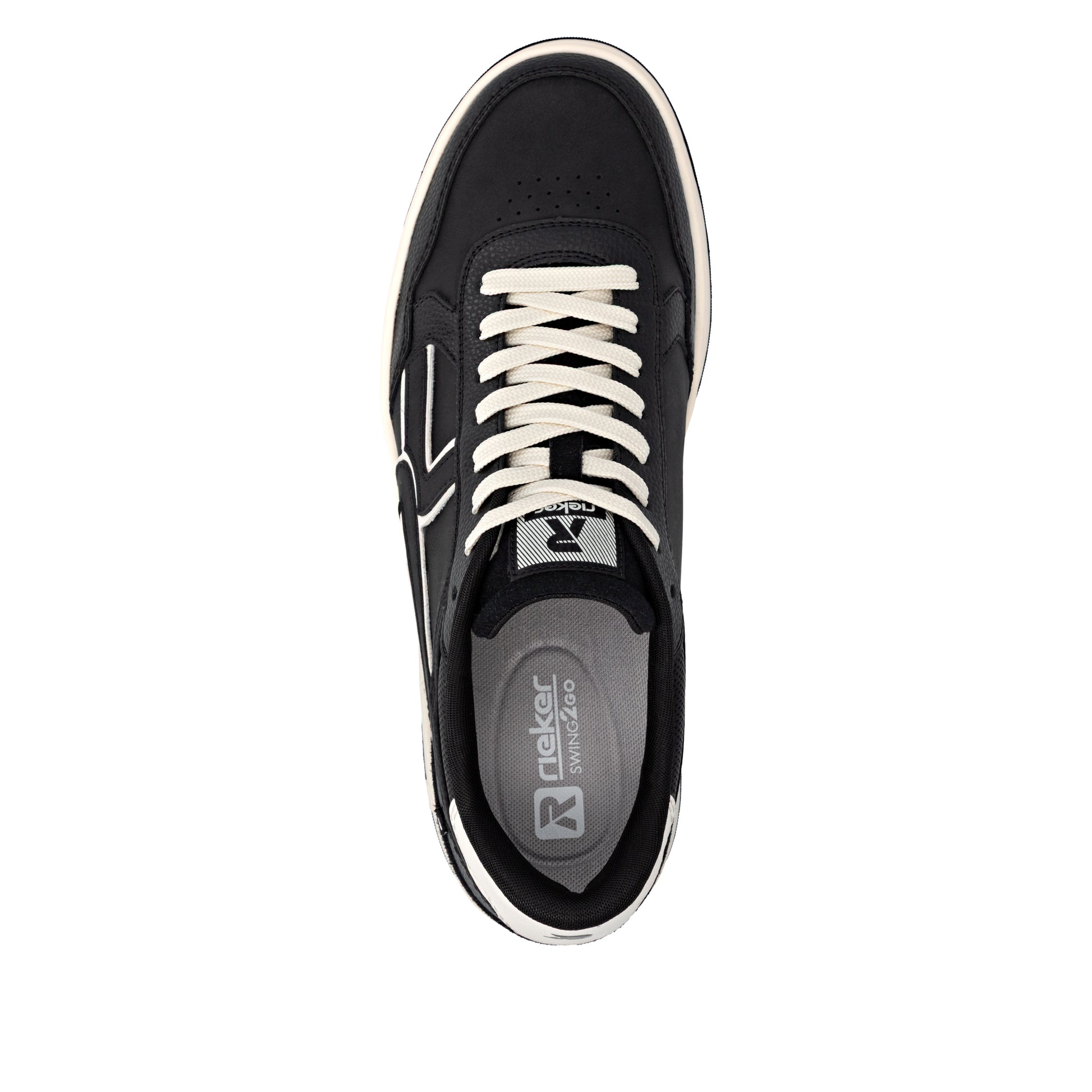 Black Elasticated Shoes for Men | Rieker Sport U1900-00
