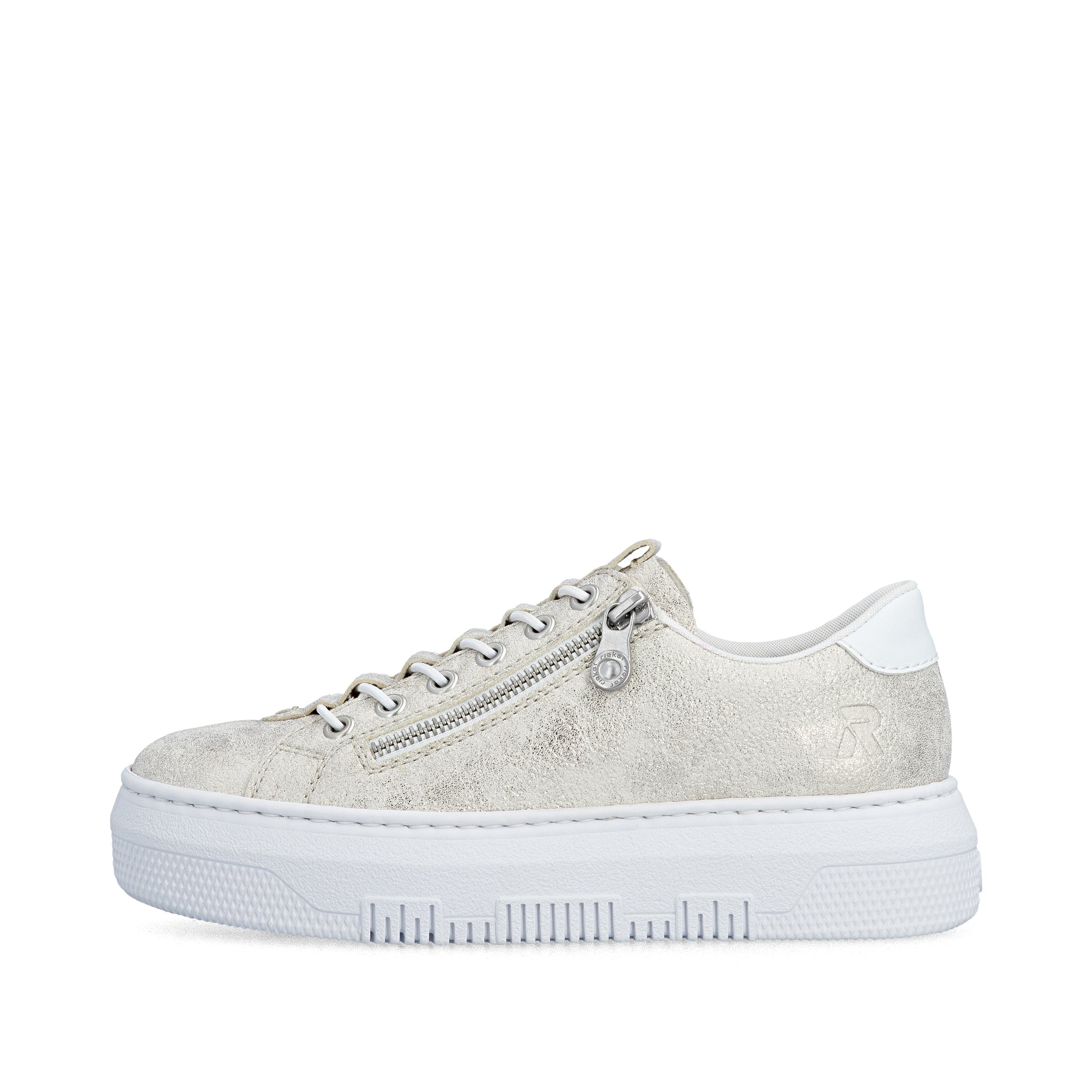 Beige Zip Shoes for Women | Rieker M1953-60