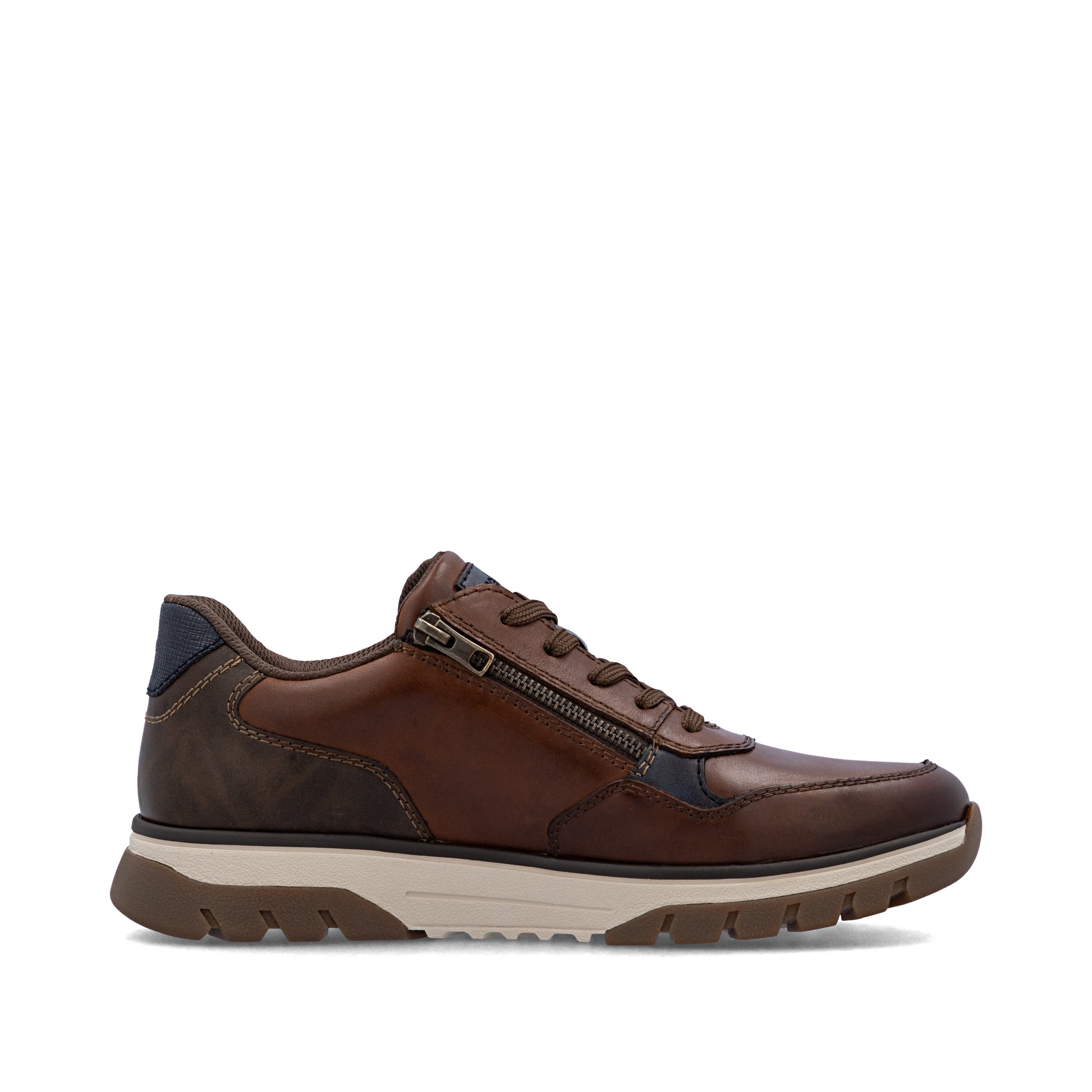 Brown Zip Shoes for Men | Rieker B9301-25