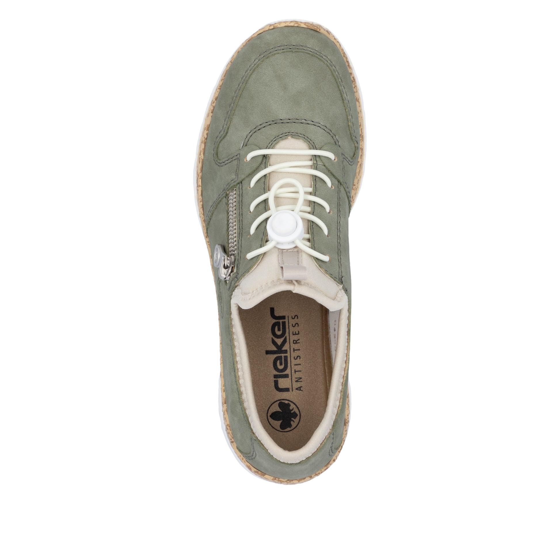 Green Elasticated Shoes for Women | Rieker N42G0-52