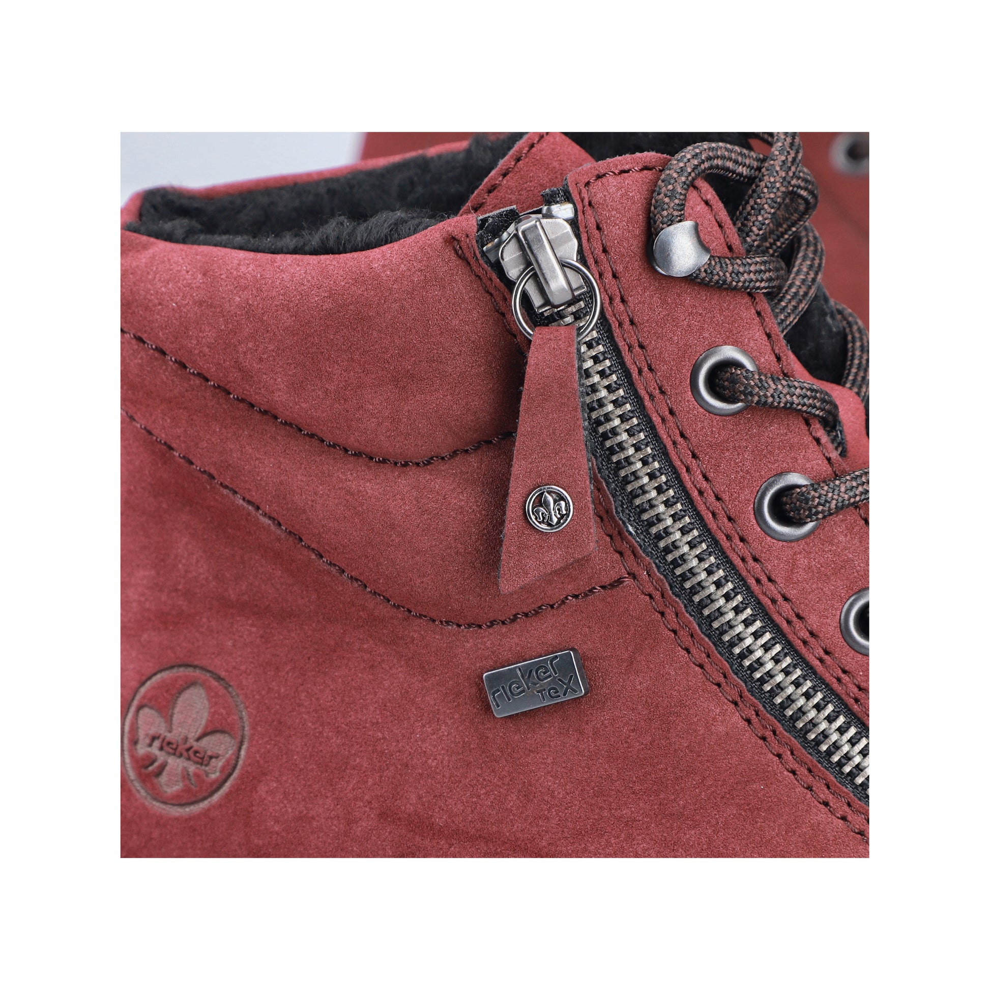 Red Zip Boots for Women | Rieker Y6104-35