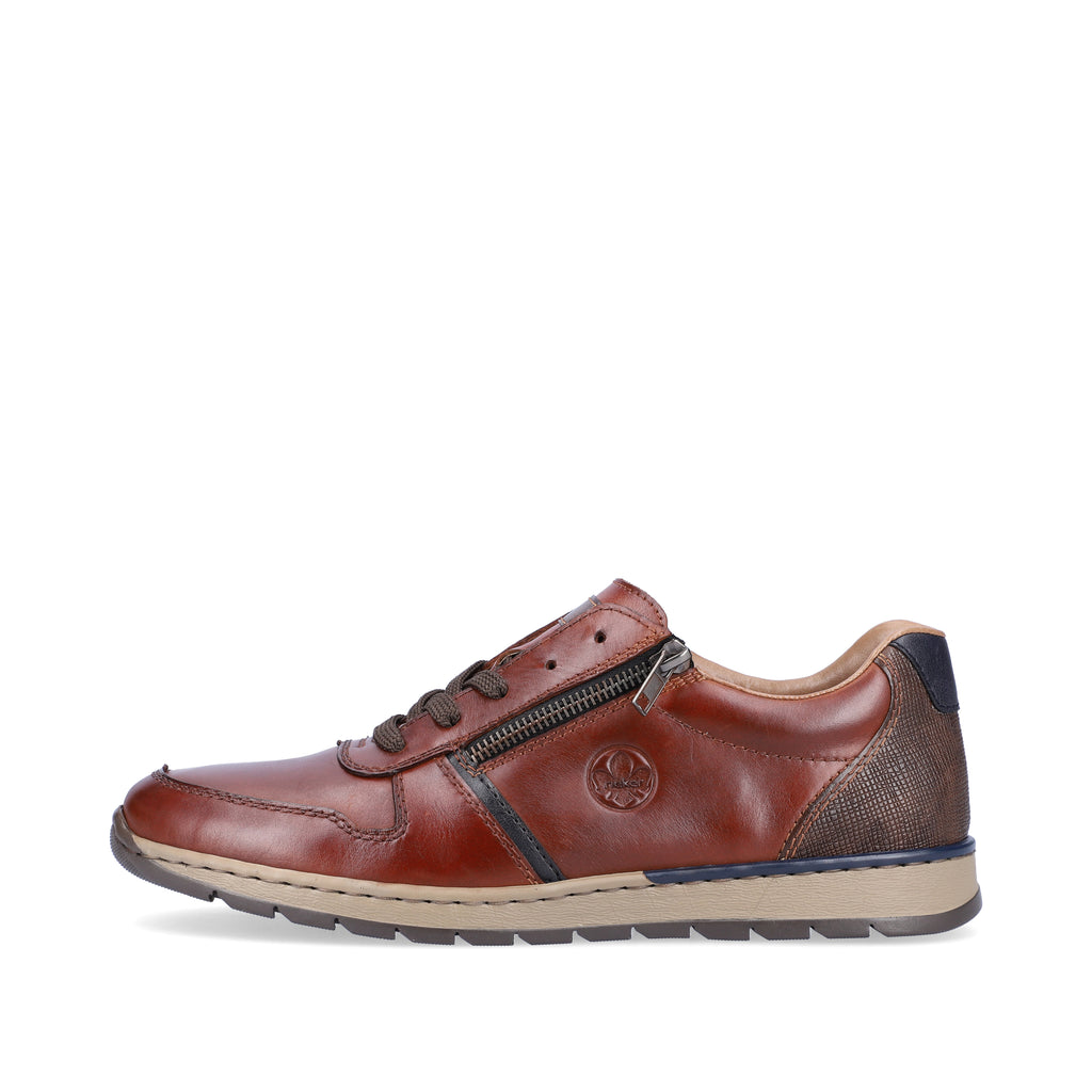 Brown Zip Shoes for Men | Rieker B2112-25