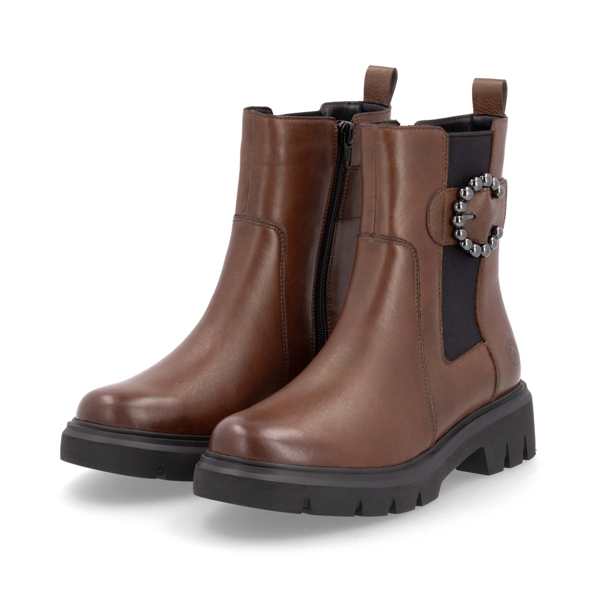 Brown Zip Boots for Women | Remonte D1W74-22