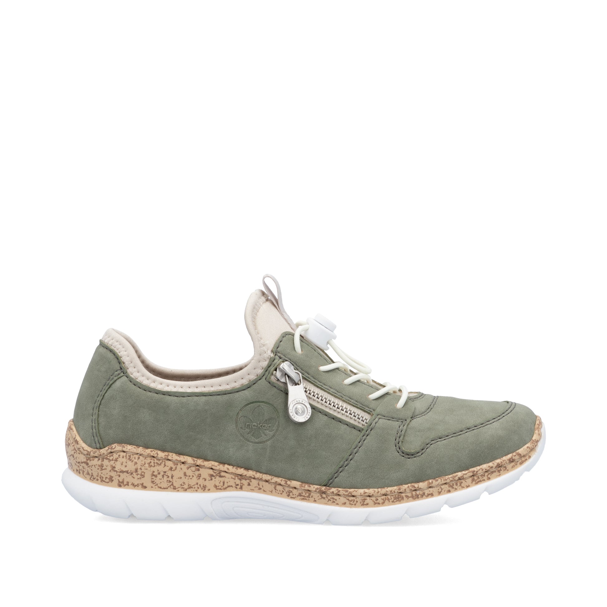 Green Elasticated Shoes for Women | Rieker N42G0-52