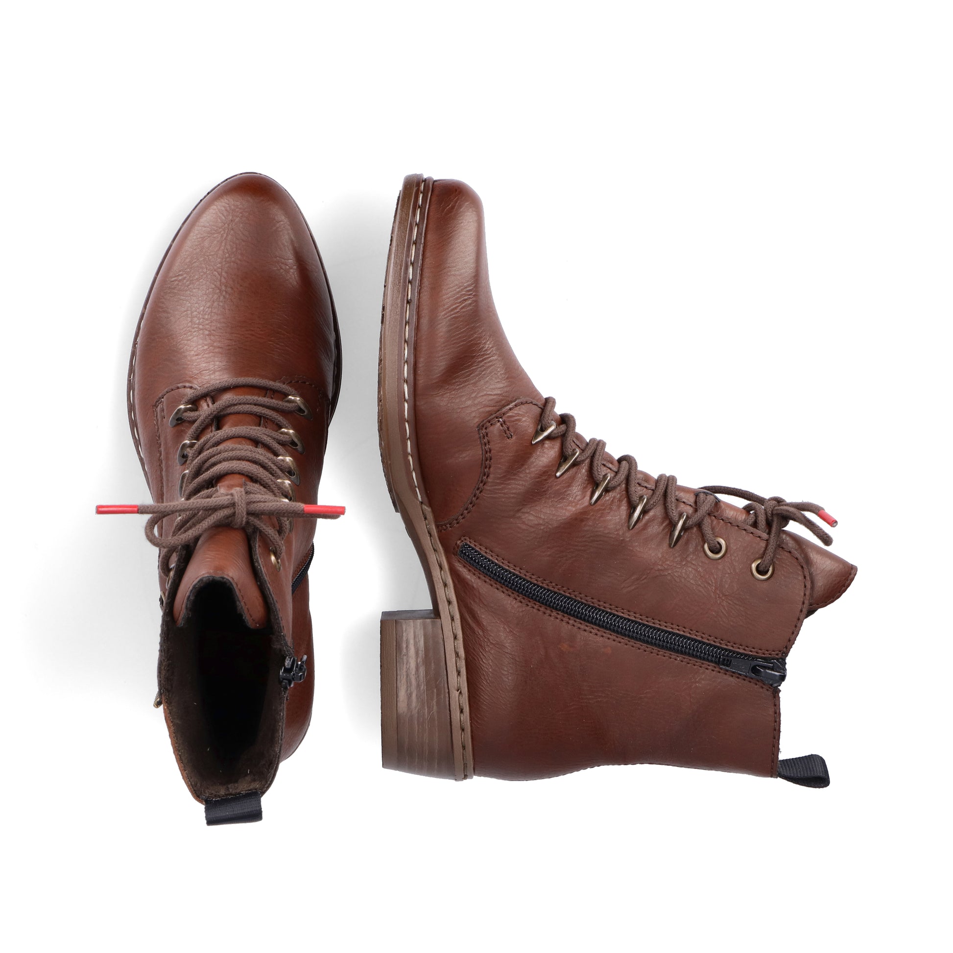 Brown Zip Boots for Women | Rieker Y0800-24