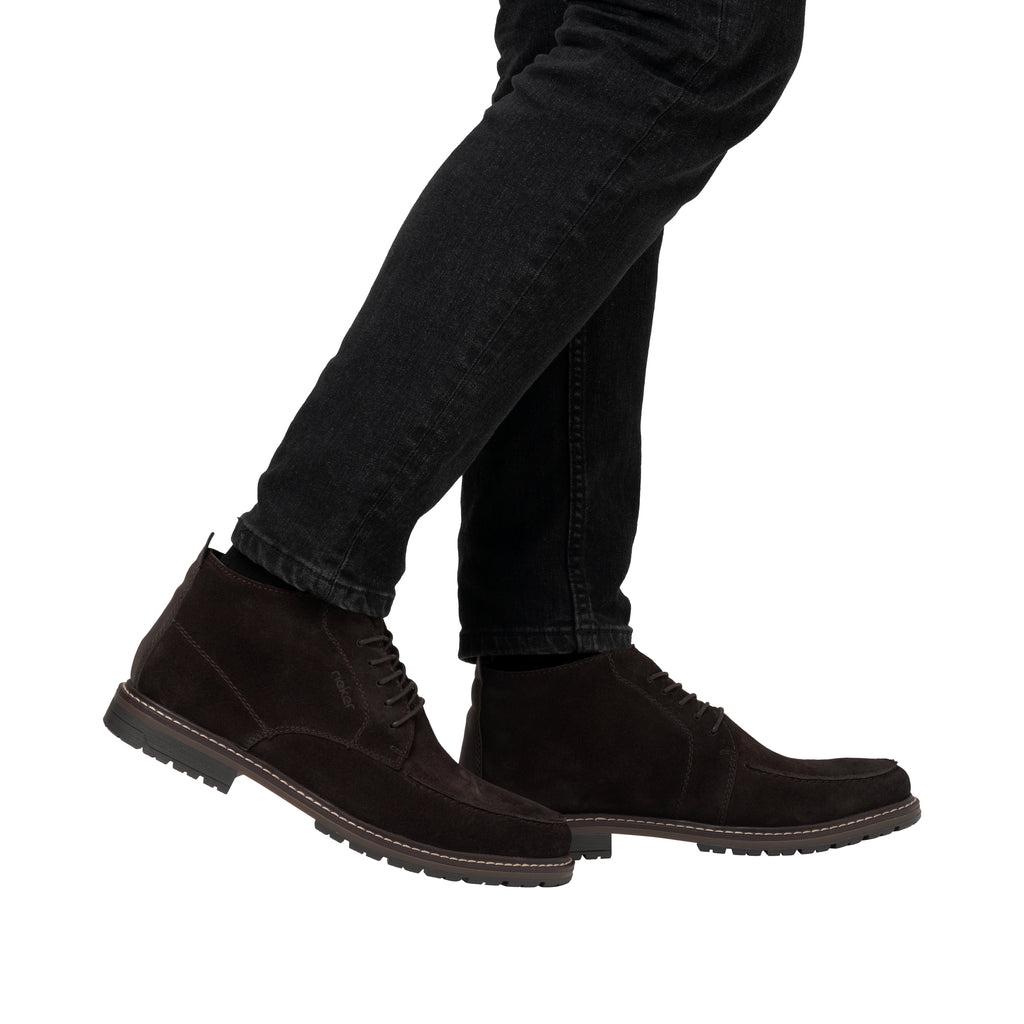 Brown Elasticated Boots for Men | Rieker 13700-25