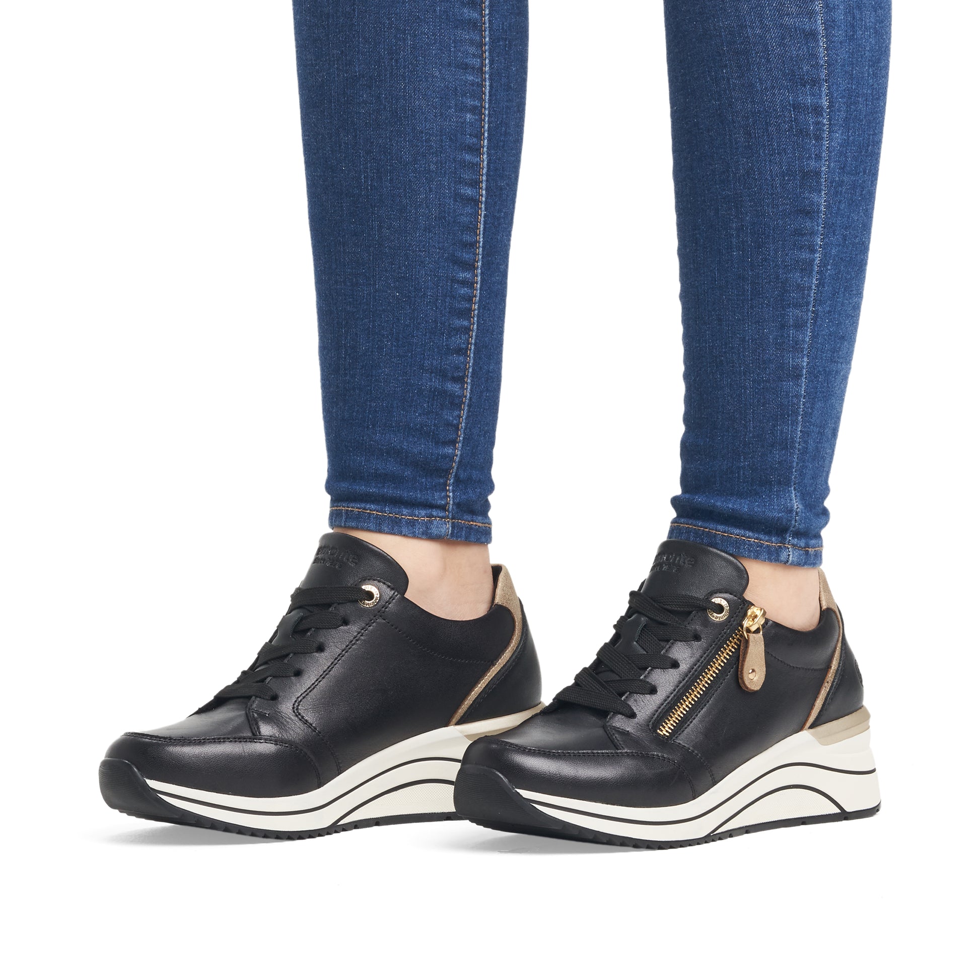 Black Zip Shoes for Women | Remonte D0T03-01