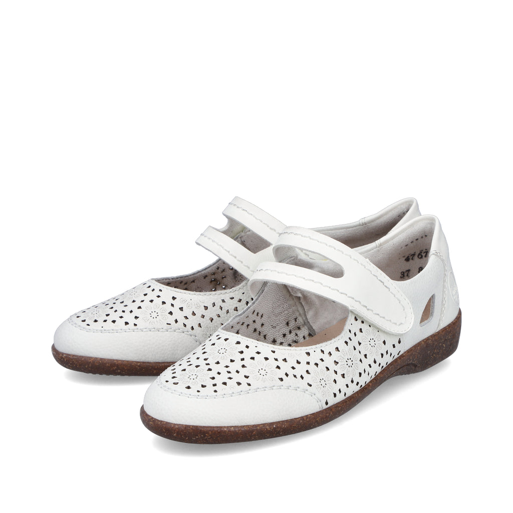 White Hook & Loop Shoes for Women | Rieker 47675-80
