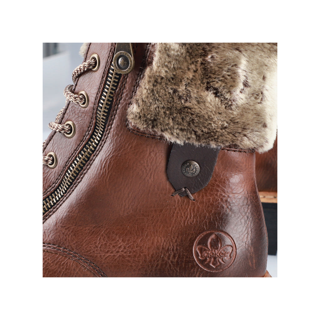 Brown Zip Boots for Women | Rieker 72608-24
