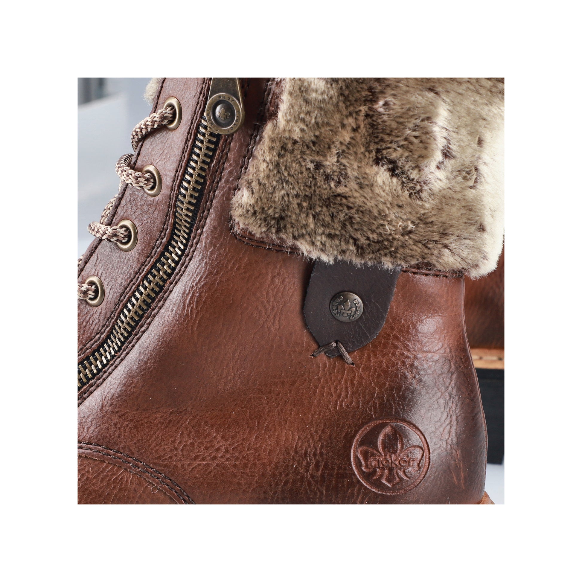 Brown Zip Boots for Women | Rieker 72608-24