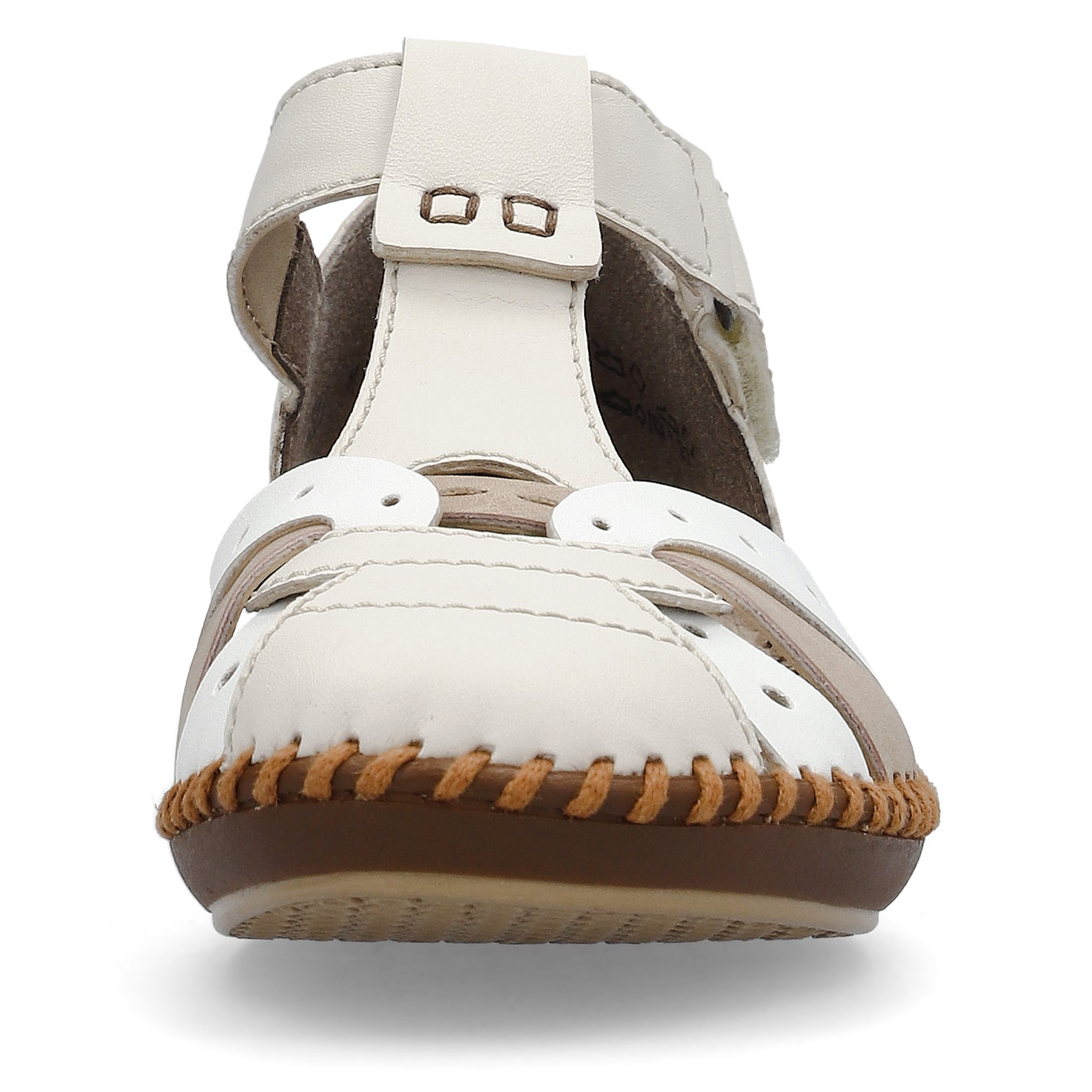 Beige Hook & Loop Shoes for Women | Rieker M1655-61