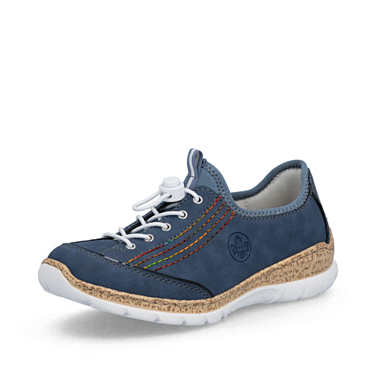Rieker Women's Slip-on Shoe - Blue | N42T0-14