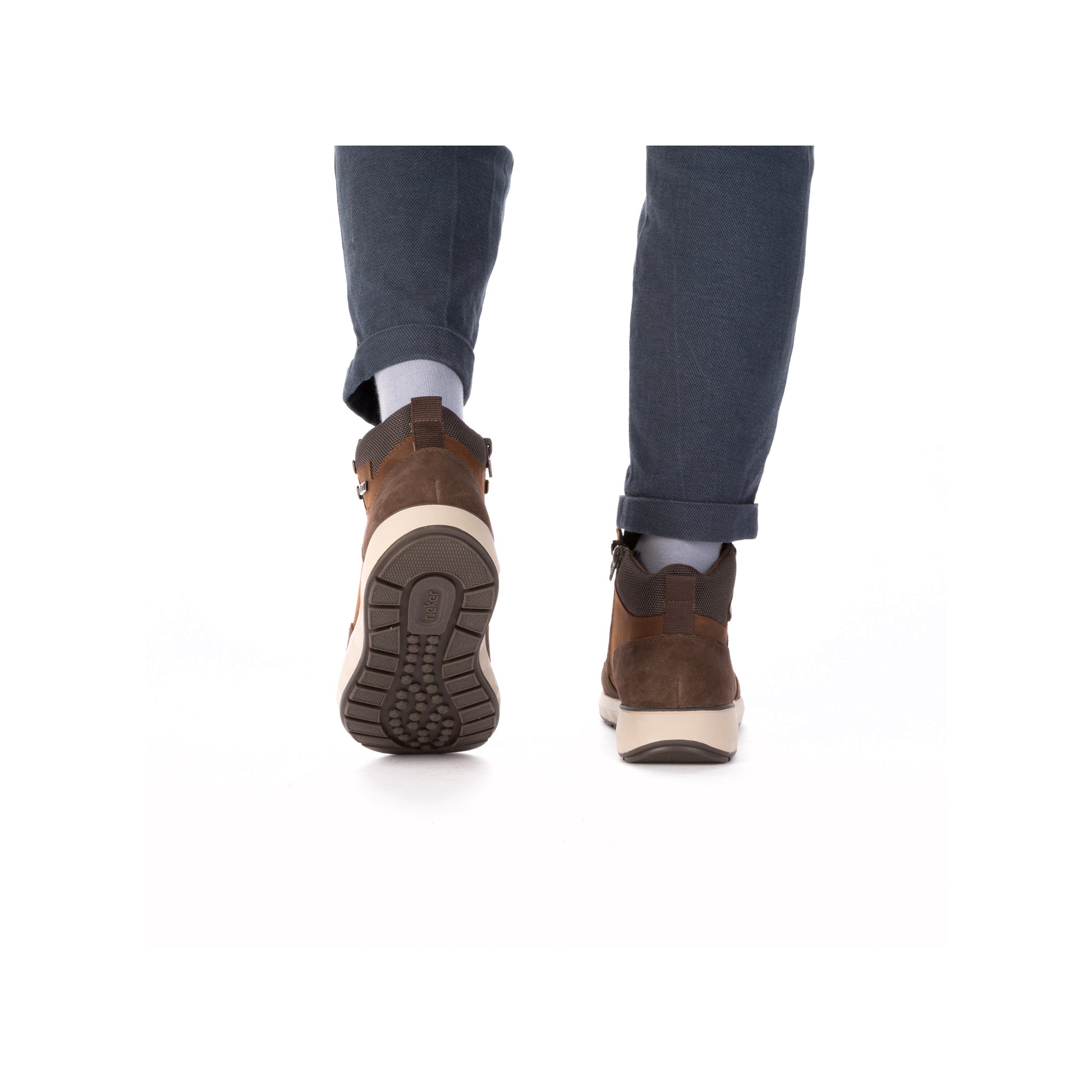 Brown Zip Boots for Men | Rieker 11530-24