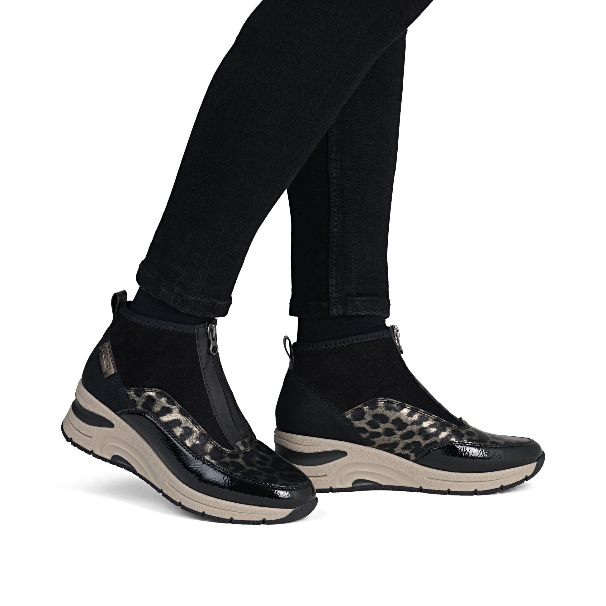 Black Zip Boots for Women | Rieker N9362-00