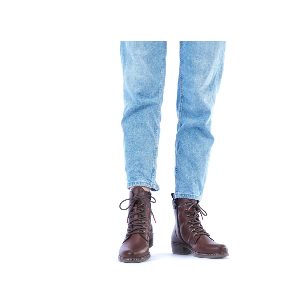 Brown Zip Boots for Women | Rieker Y0800-24
