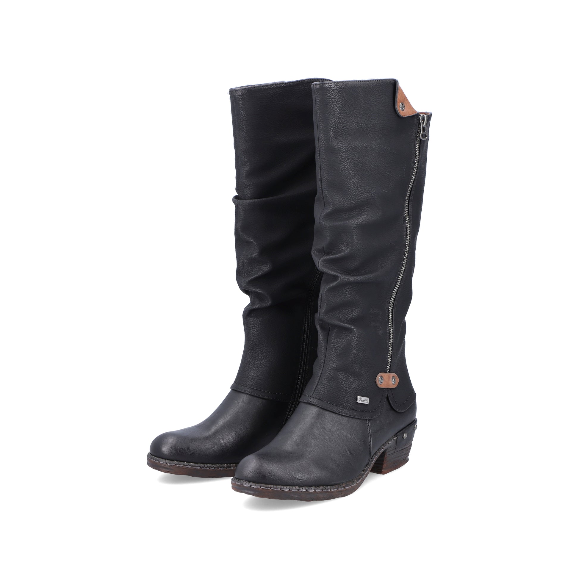 Black Zip Boots for Women | Rieker 93655-00