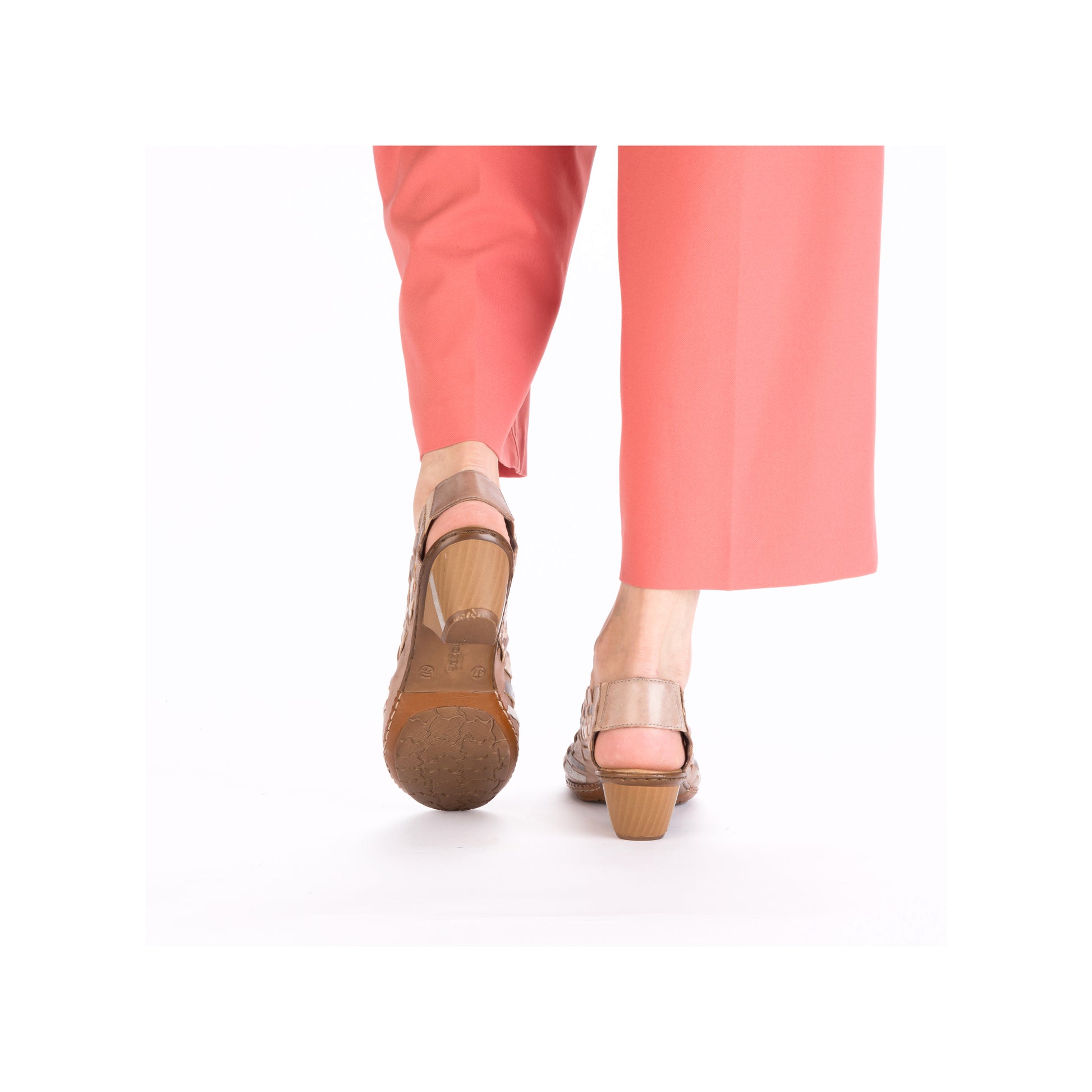Beige Elasticated Shoes for Women | Rieker 46778-64