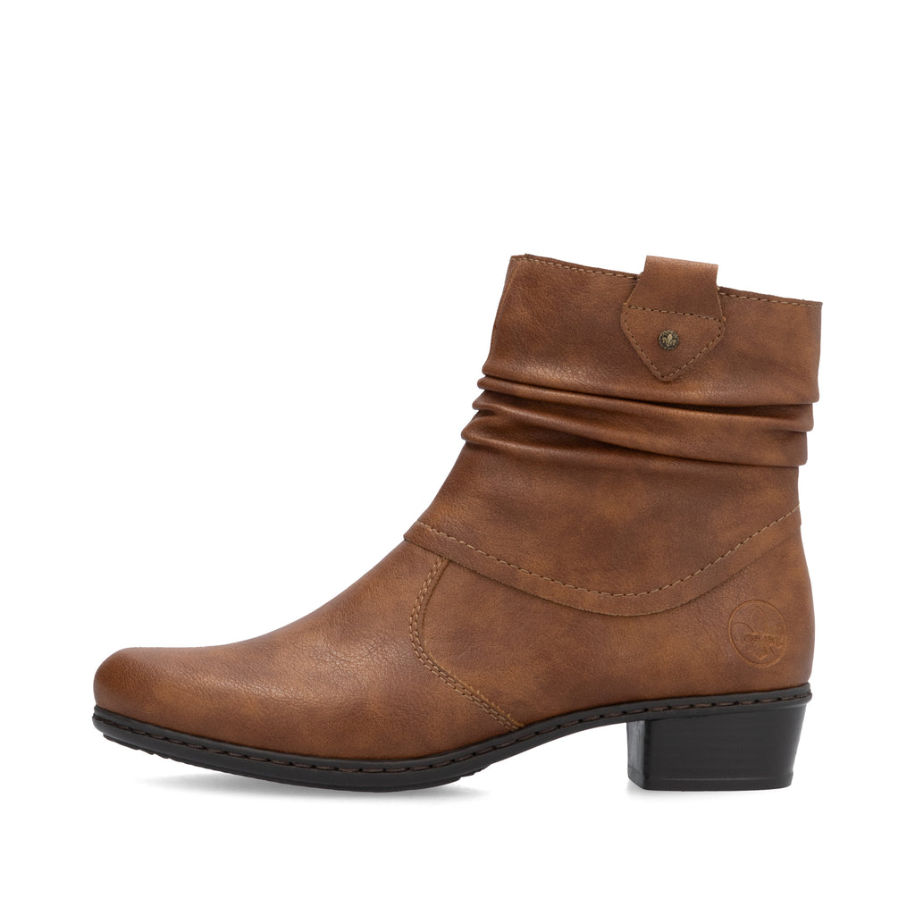 Brown Zip Boots for Women | Rieker Y0771-24