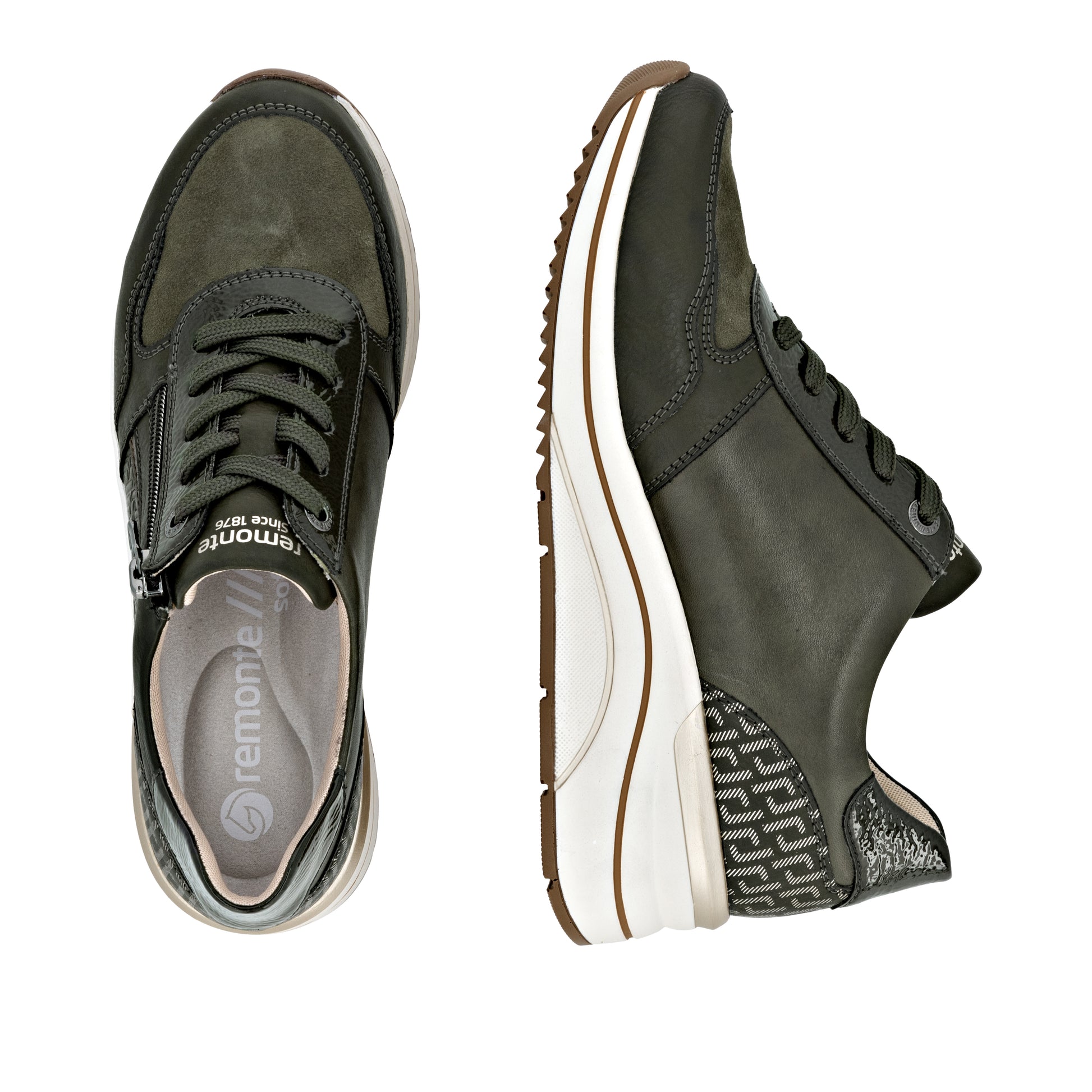 Green Zip Shoes for Women | Remonte D0T16-54