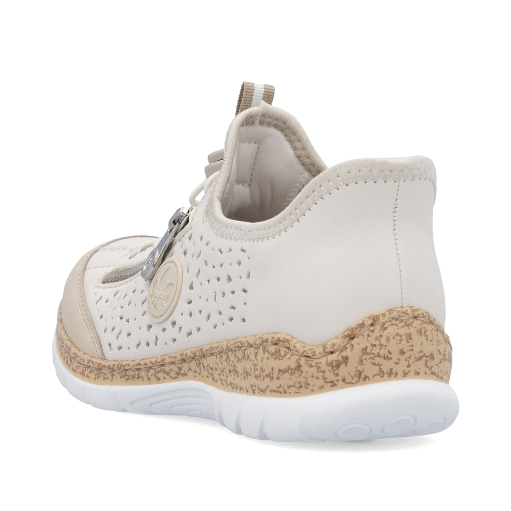 Beige Elasticated Shoes for Women | Rieker N42V3-60