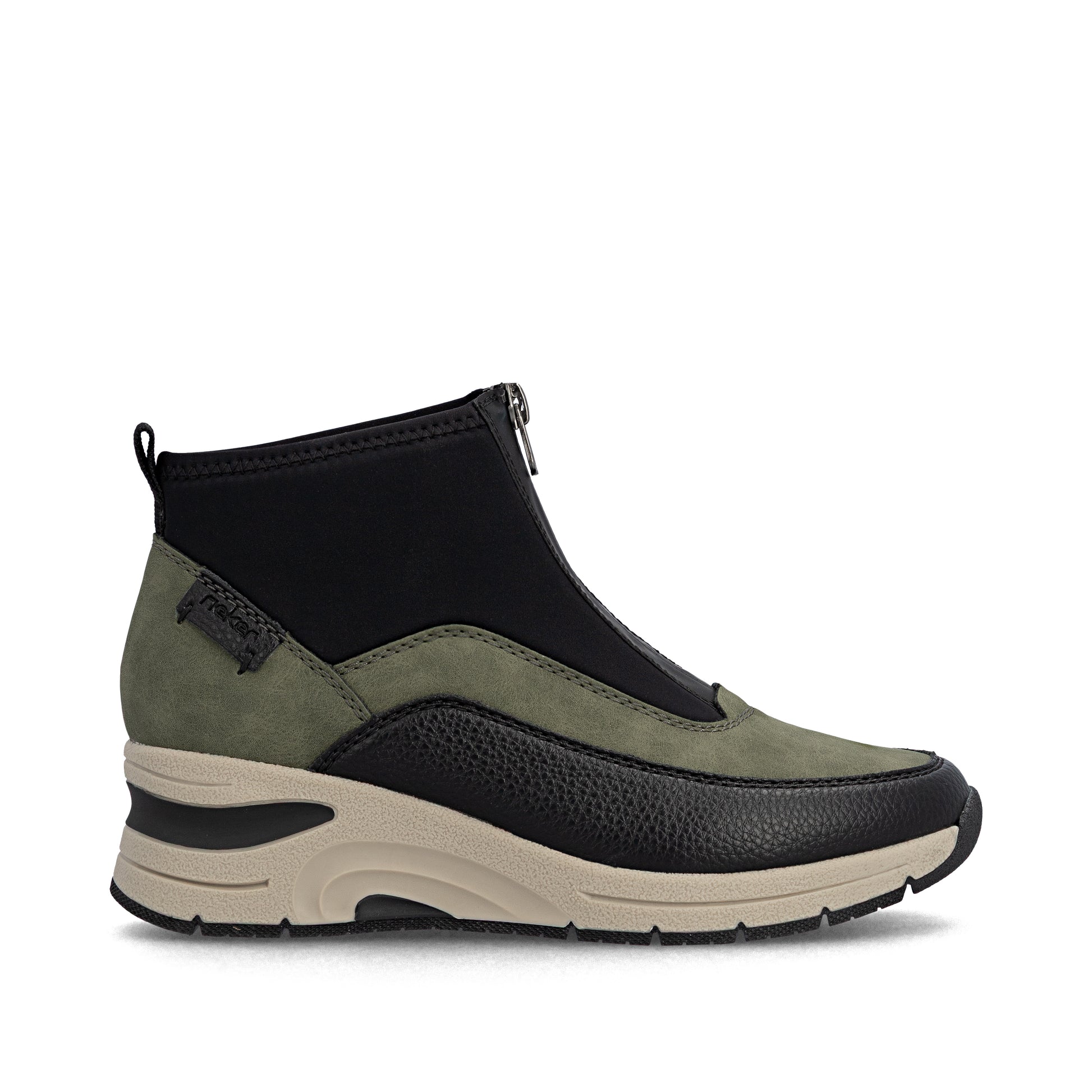 Green Zip Boots for Women | Rieker N9362-54