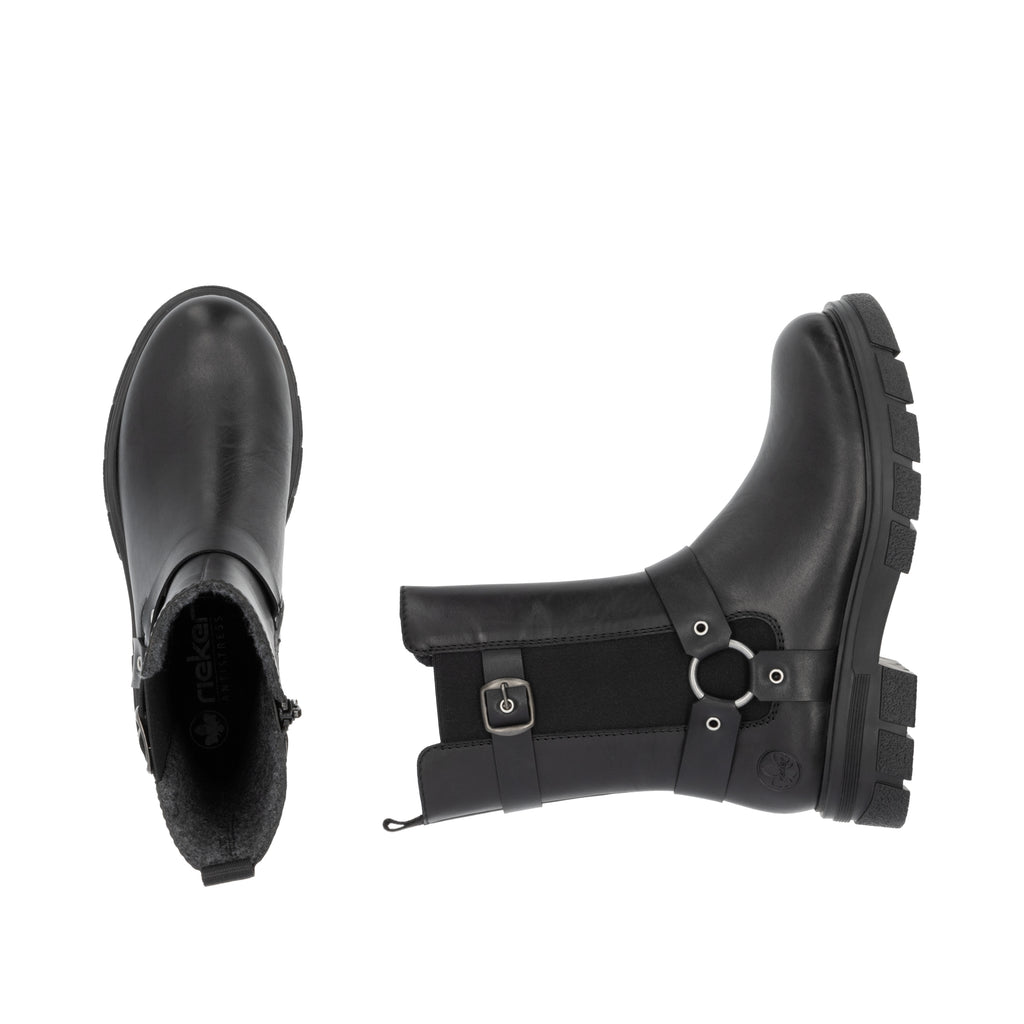Black Zip Boots for Women | Rieker Z9177-00