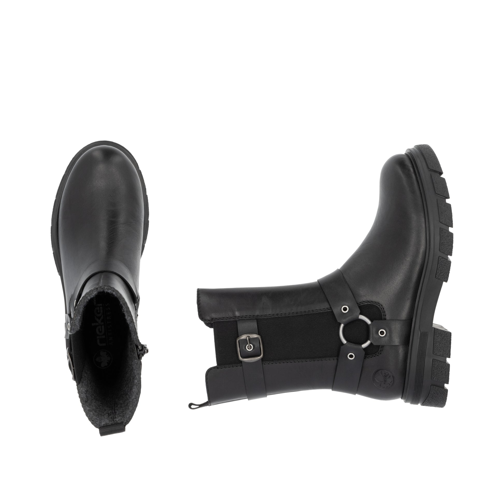 Black Zip Boots for Women | Rieker Z9177-00