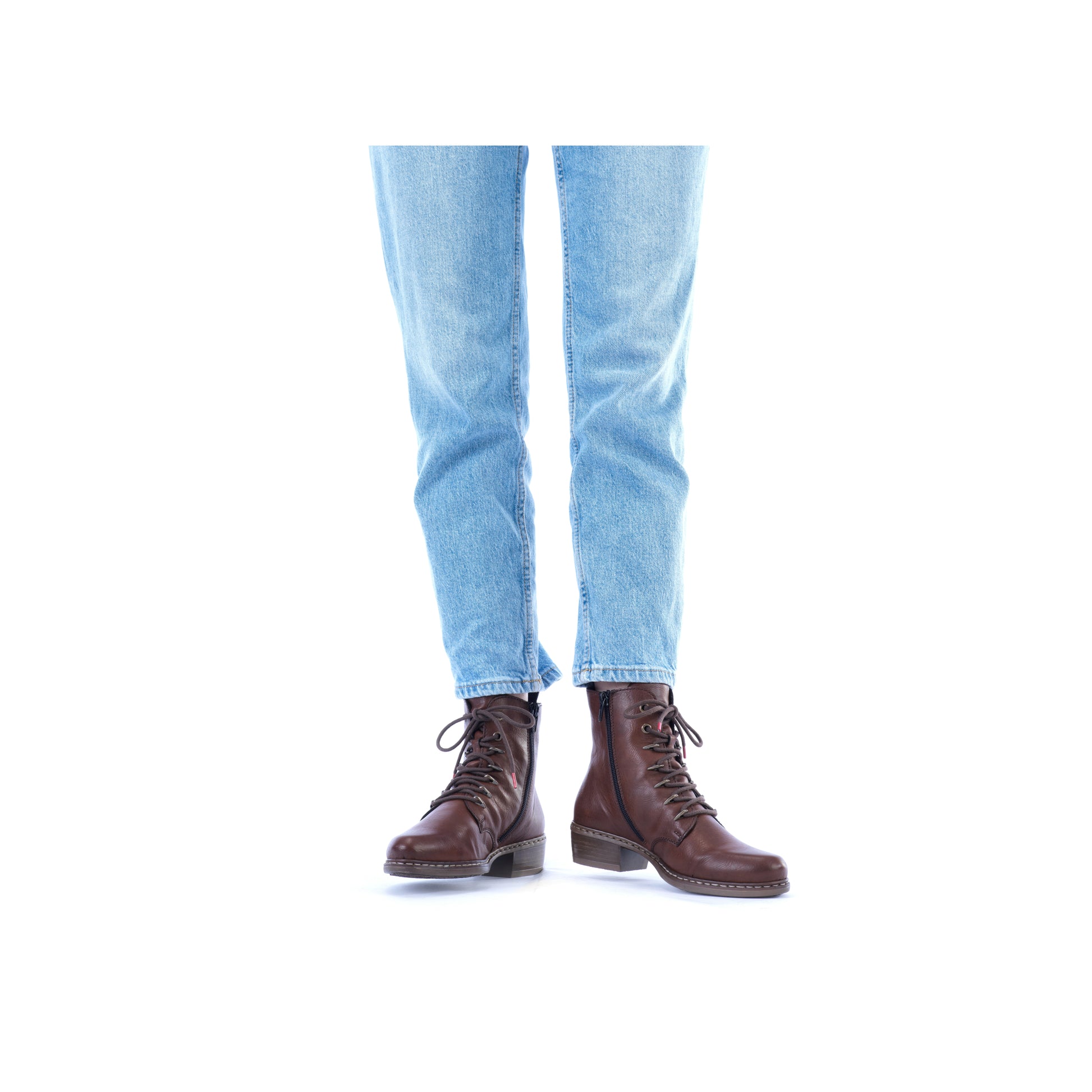 Brown Zip Boots for Women | Rieker Y0800-24