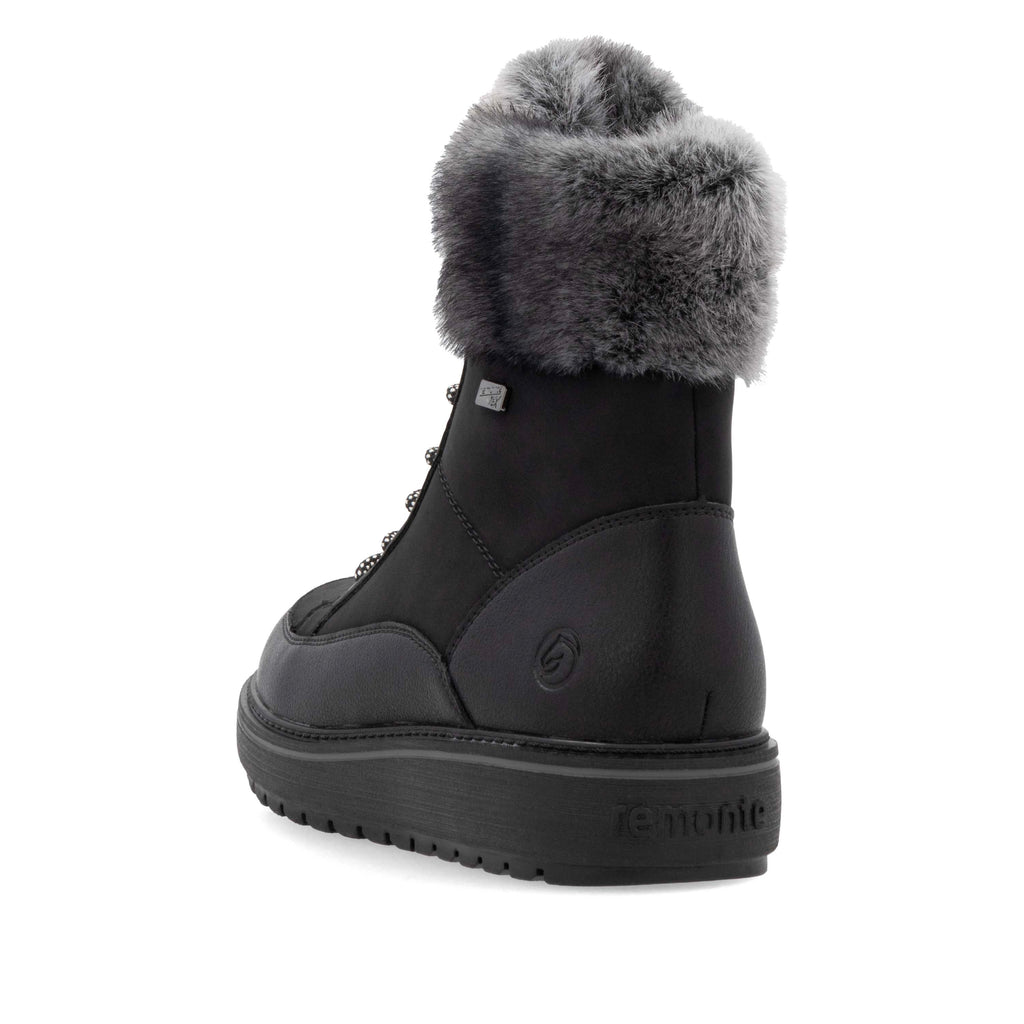 Black Zip Boots for Women | Remonte D0U78-03