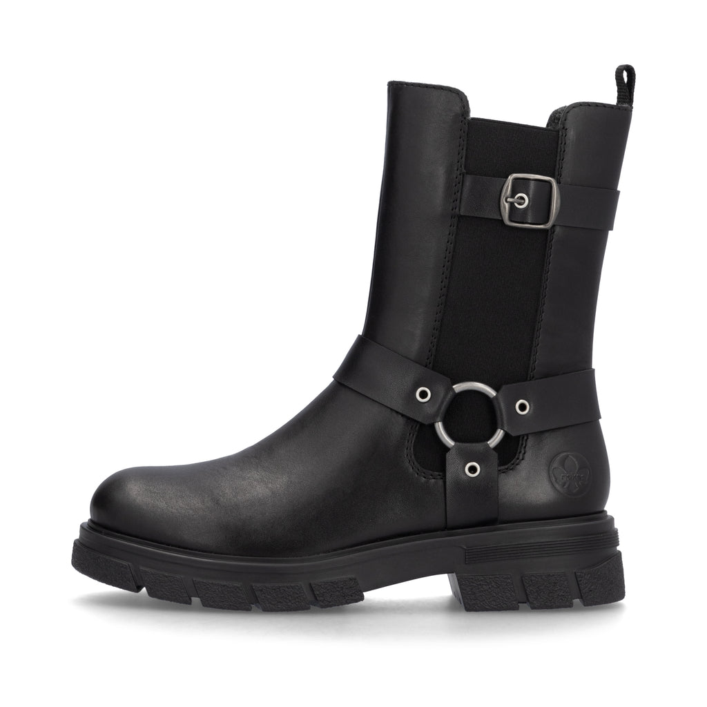 Black Zip Boots for Women | Rieker Z9177-00