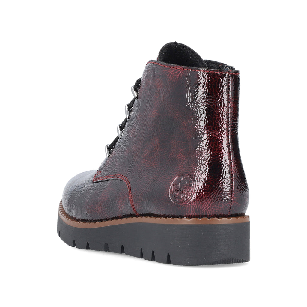 Red Zip Boots for Women | Rieker 44902-35