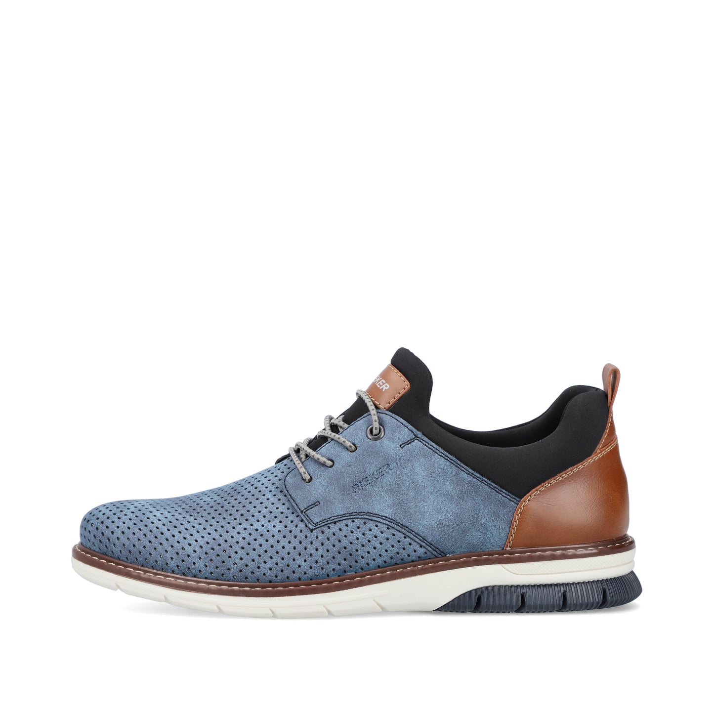 Rieker Men's Casual Lace-up Shoe - Blue | 14450-14