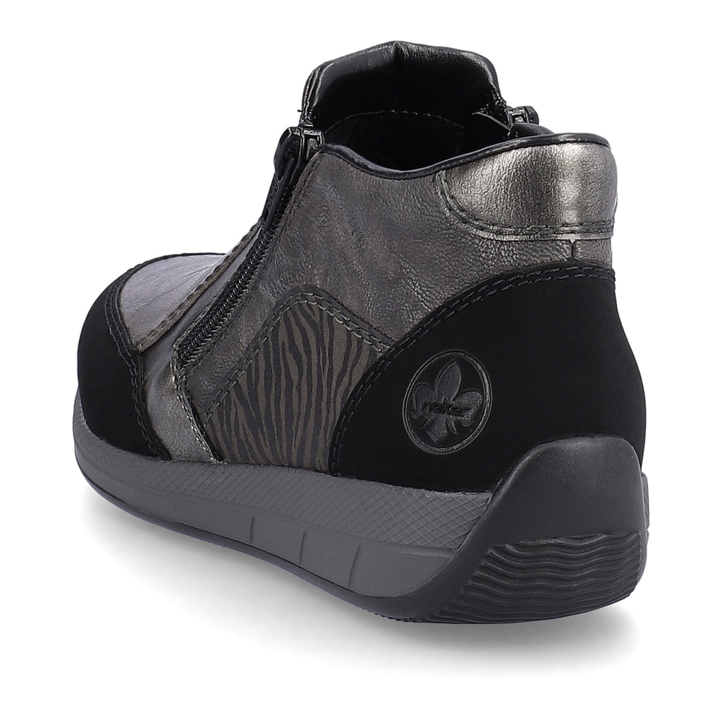 Grey Zip Boots for Women | Rieker N1152-42