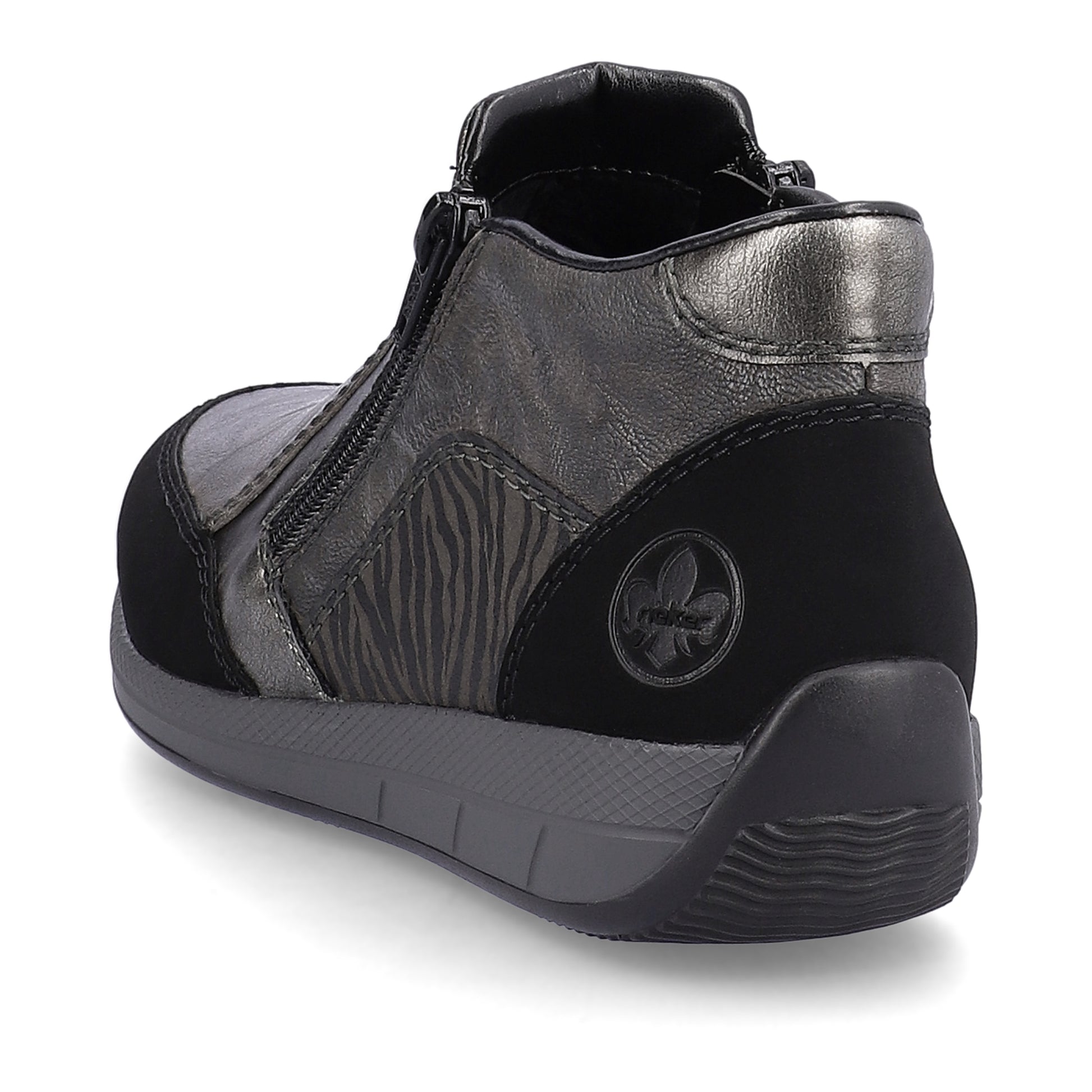 Grey Zip Boots for Women | Rieker N1152-42