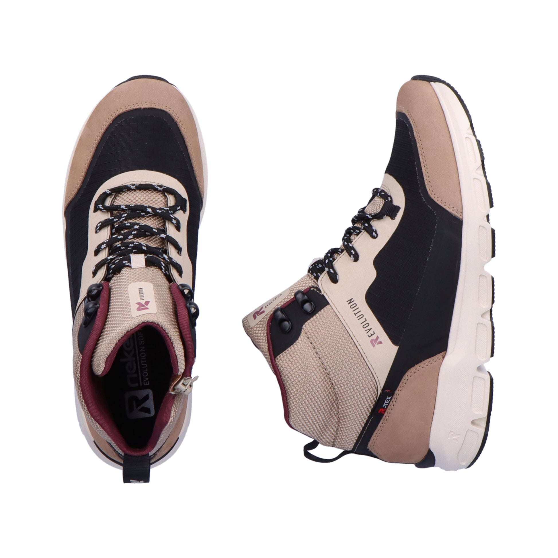 Beige Zip Boots for Women | Rieker Sport 40460-62