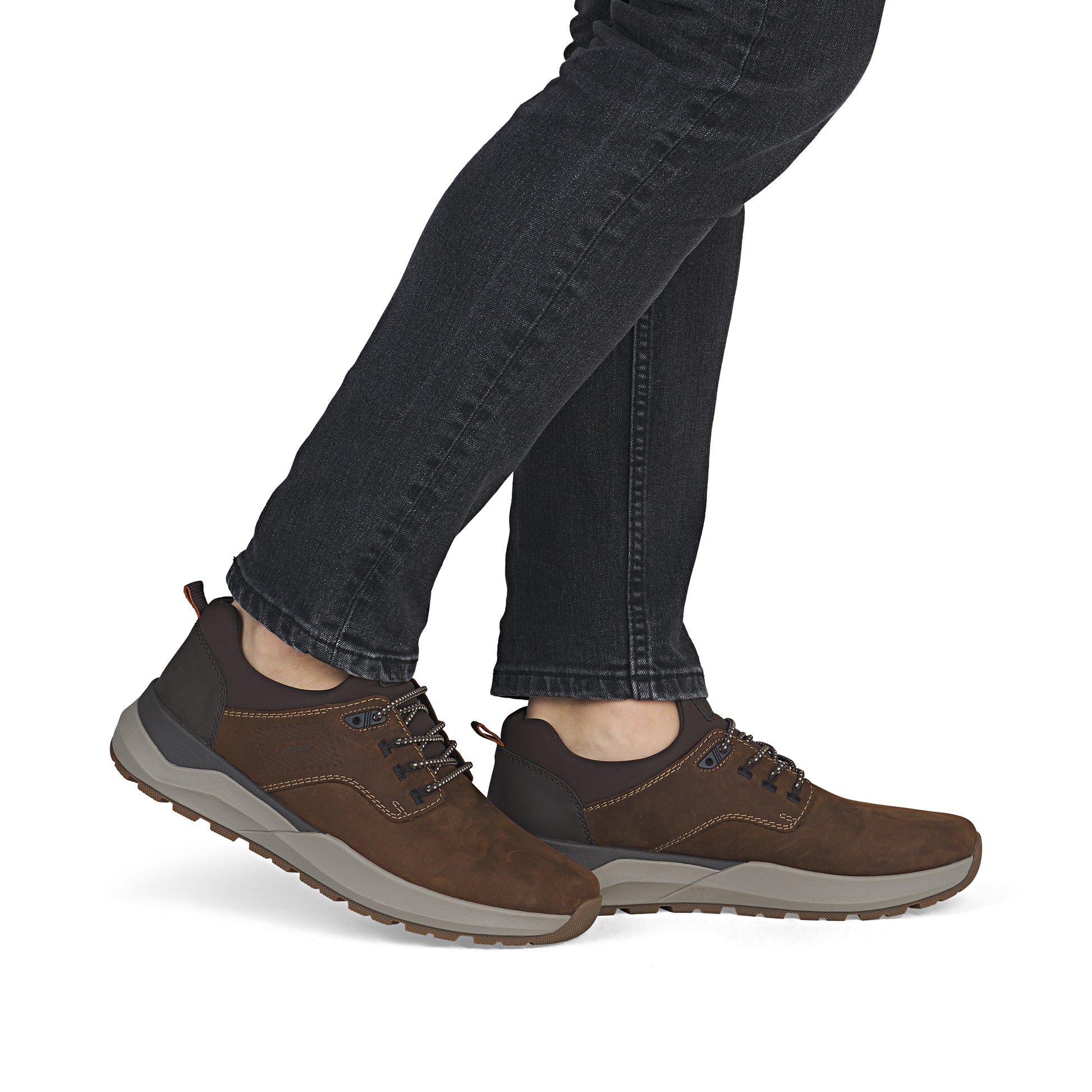 Brown Elasticated Shoes for Men | Rieker 06050-22