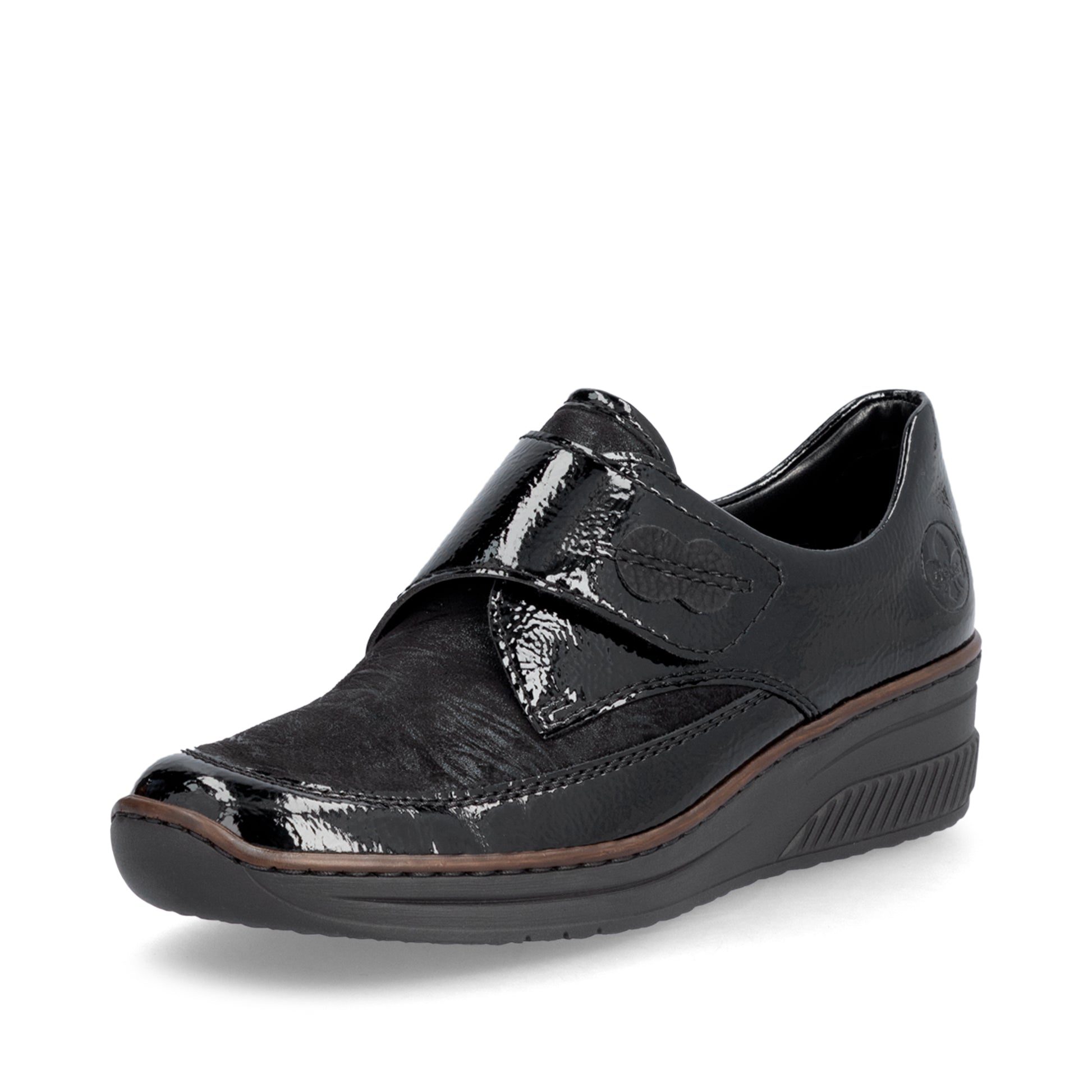 Black Hook & Loop Shoes for Women | Rieker 487C0-00