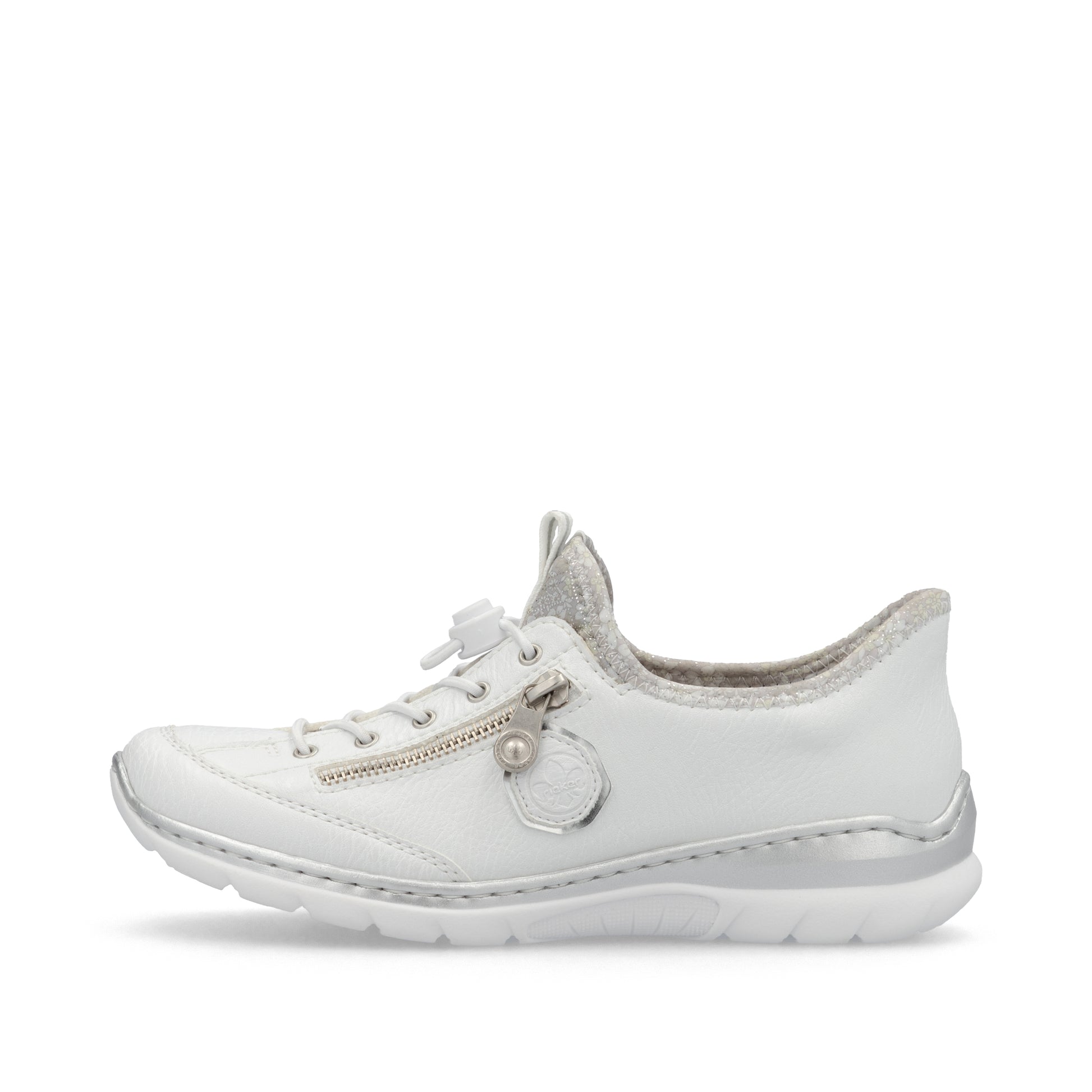 White Elasticated Shoes for Women | Rieker L32F1-80