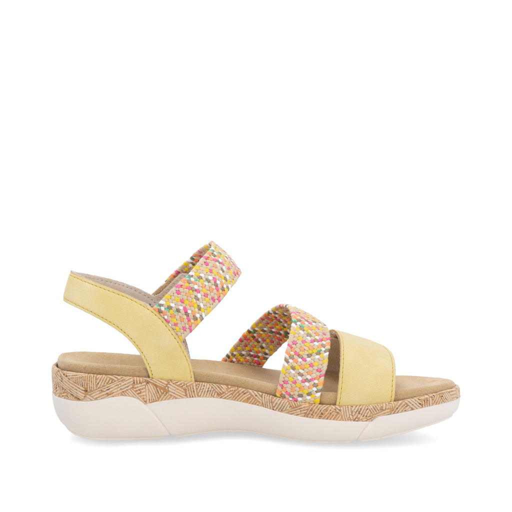 Yellow Hook & Loop Sandals for Women | Remonte R6861-68